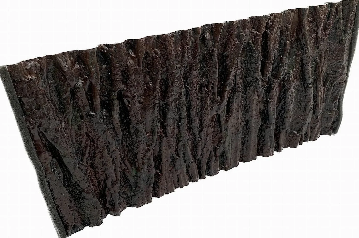 PLASTIKO - Fondo de Acuario 3D I Pared Trasera 100 x 40 cm I Fácil de Montar y Limpiar I No Requiere Pegado I Seguro para Animales I Marrón con patrón de Corteza de árbol