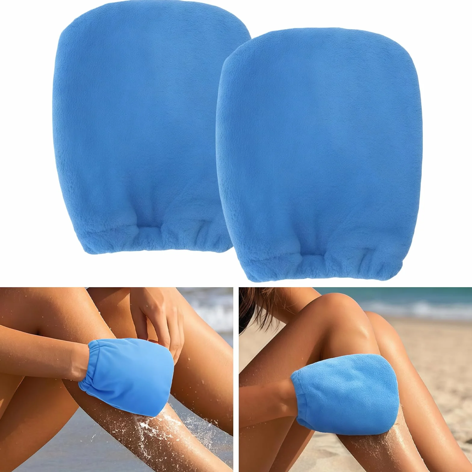 Yamobi Removedor de Arena para Playa Guantes Limpieza Corporal Bolsa Eliminación 2 Unidades