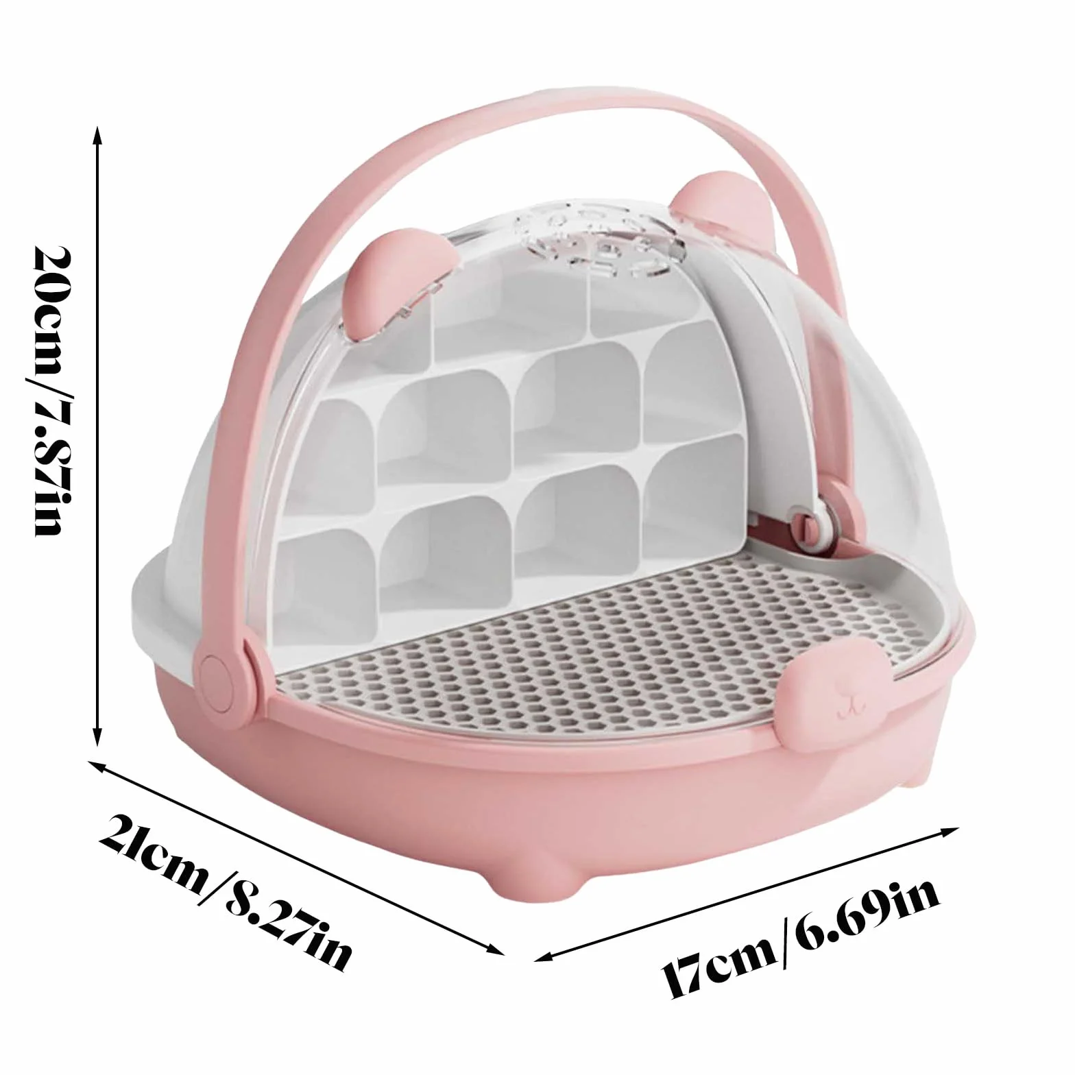 Caja De Crecimiento De Gusanos De Seda, Cápsula Espacial para La Cría De Gusanos De Seda, Jaula De Hábitat Animal,Caja De Alimentación con Asa, para Cría De Gusanos Y Pequeños Reptiles (B)