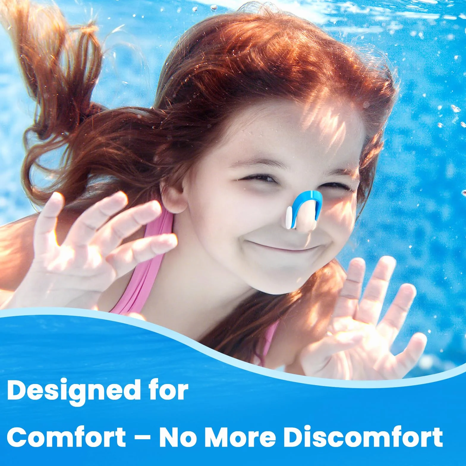 Pinzas Nariz Natación 10 Piezas Clip Nasal Silicona para Niños y Adultos con Caja Almacenaje Multicolor