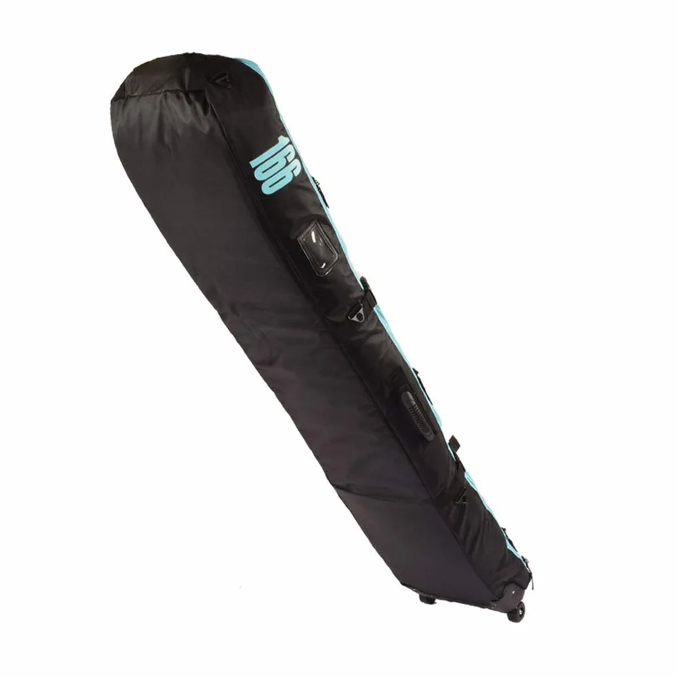 Bolsa de snowboard impermeable con ruedas, acolchada, 3 bolsillos