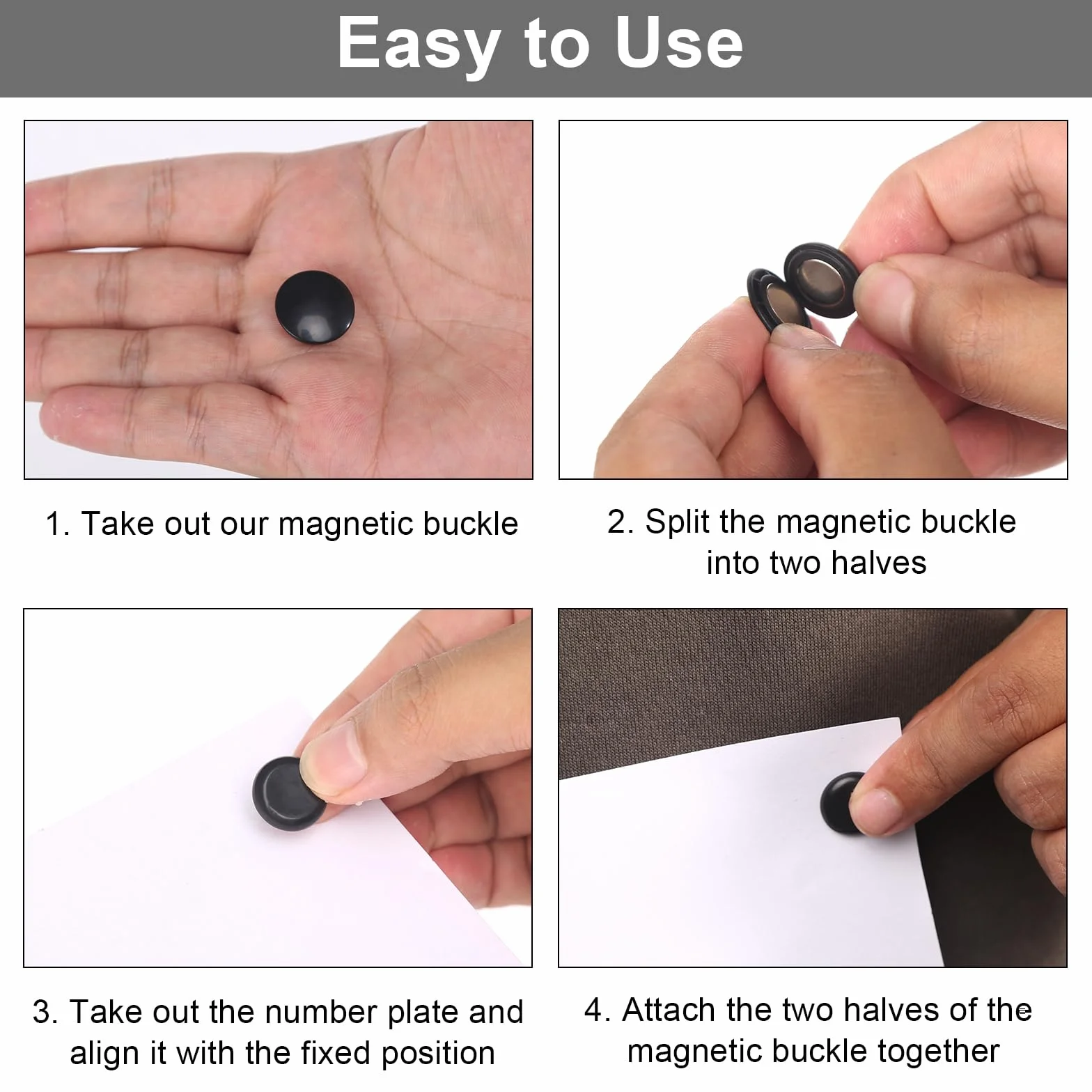 Soporte para Números de Inicio Magnético 10 PCS Maratón