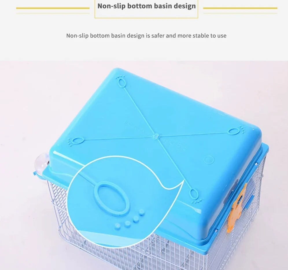 PAASHE Jaula de hámster Creativa con Olla de alimentación Patín de Ruedas Juguete Jaula de hámster Casa Jaula de Viaje con Accesorios Hábitat de Animales