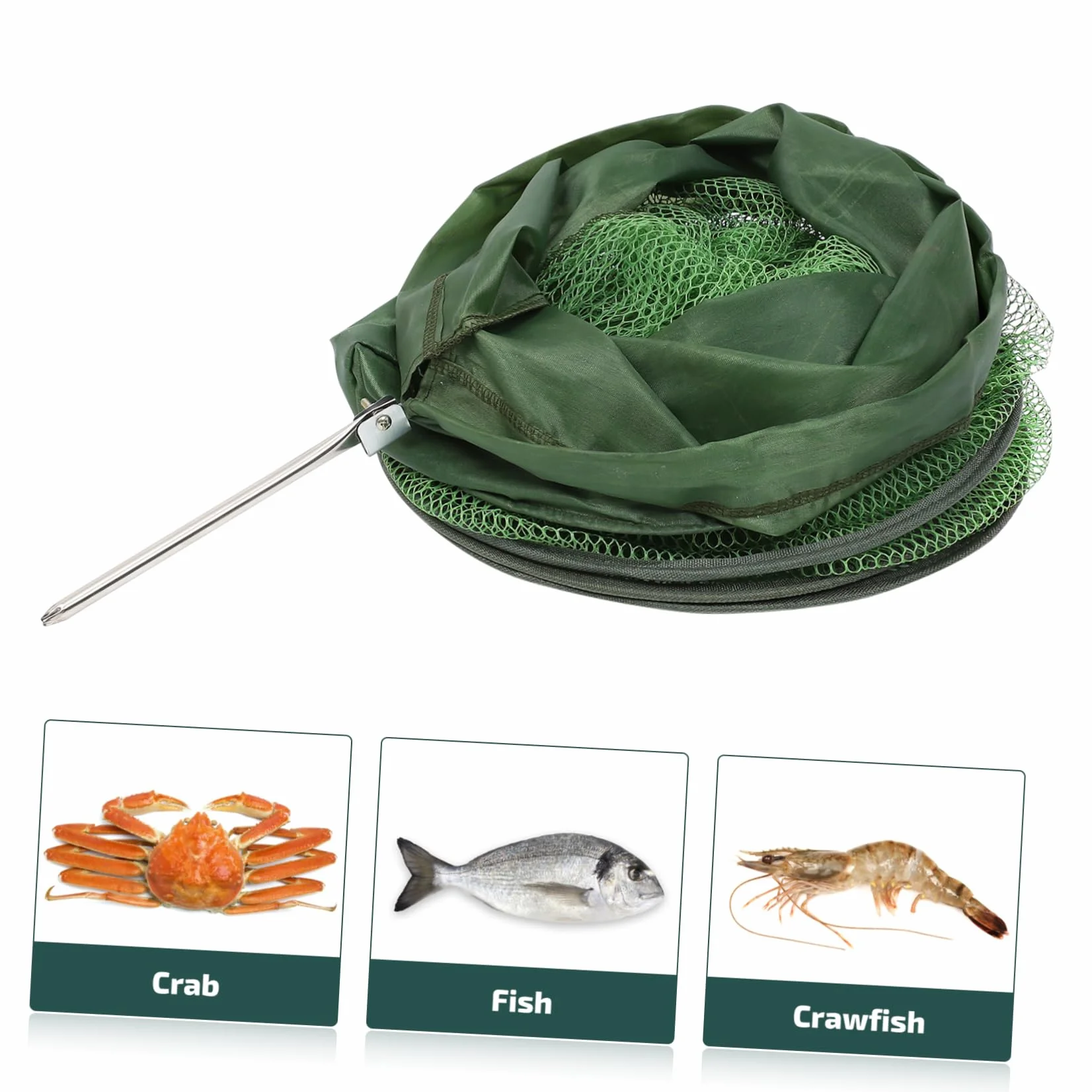 BESPORTBLE Plegable Red de pesca de goma para pesca