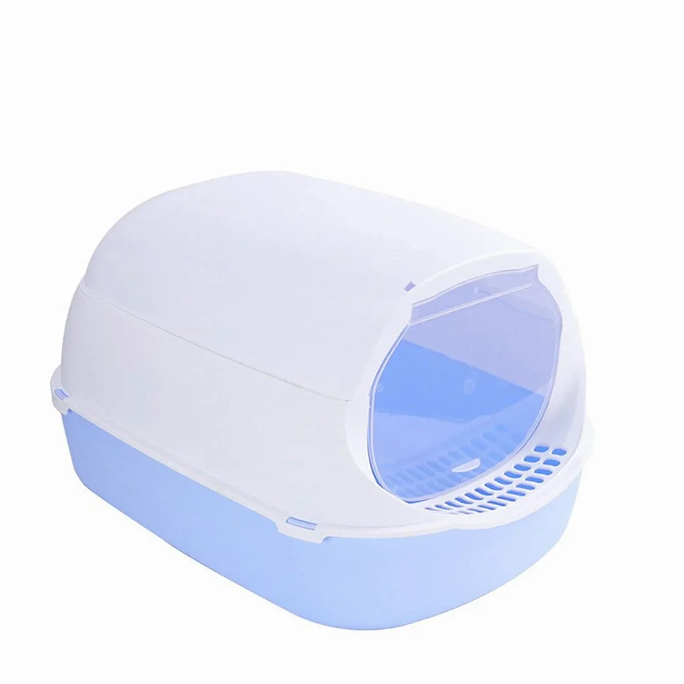 Cajas de Arena Caja Cerrada Completa Caja de Arena de plástico Desodorante Gato Gatito Anti Splash Inodoro Interior Limpio Arena Bedpan Cuenca Gatos Suministros de Limpieza Arenero ​Gatos