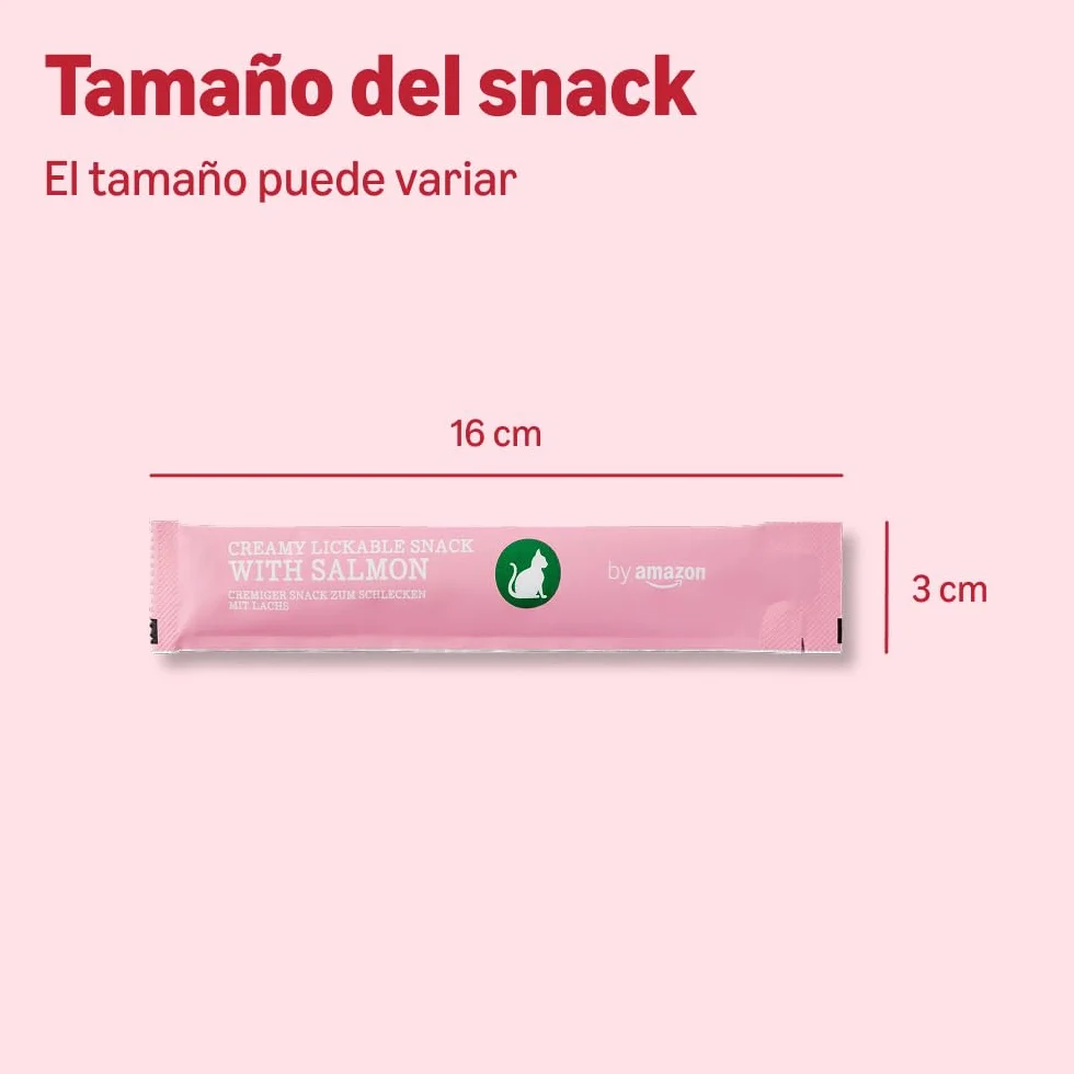 by Amazon Golosinas para Gatos – Snack para lamer – Salmón 5 x 15 g, 75 g