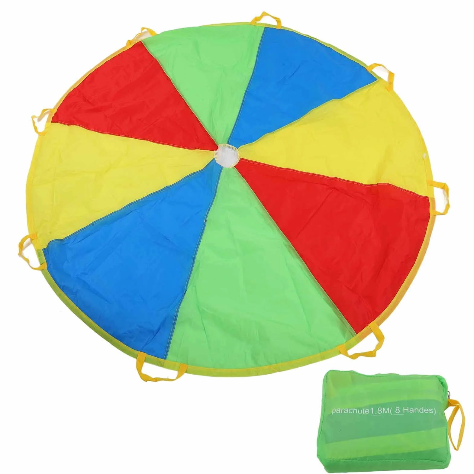 Play Parachute 1.8M Rainbow Game Parachute Outdoor Umbrella Toy