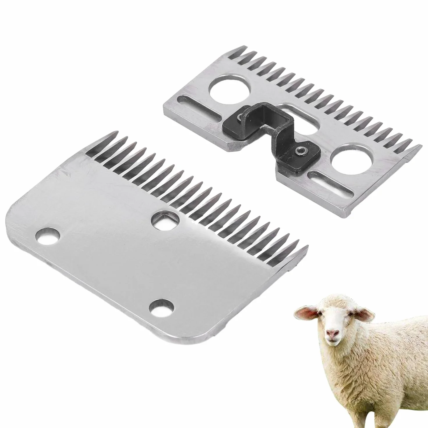 Fyearfly Cuchillas De Esquila De Ovejas, 21 Dientes El Cuidado De Caballos Cuchilla De Tijeras Eléctricas, Cortadoras De Ganado Para Mascotas, Cuchillas De Repuesto Para Ganado Equino, Cabra, Corderos