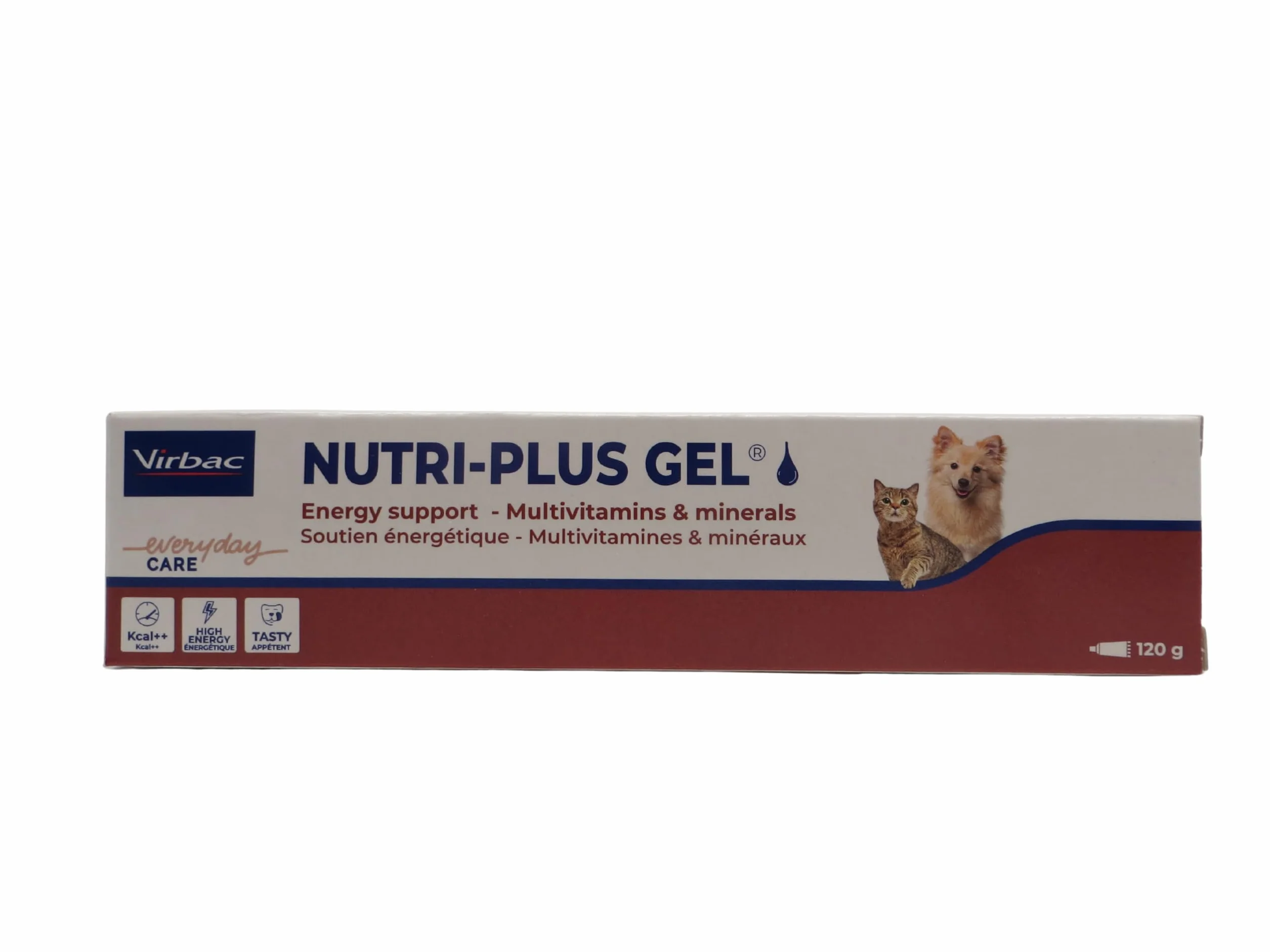 Virbac Nutri-Plus Gel | 120g | Alimento complementario dietético para Perros y Gatos | Fuente de energía concentrada
