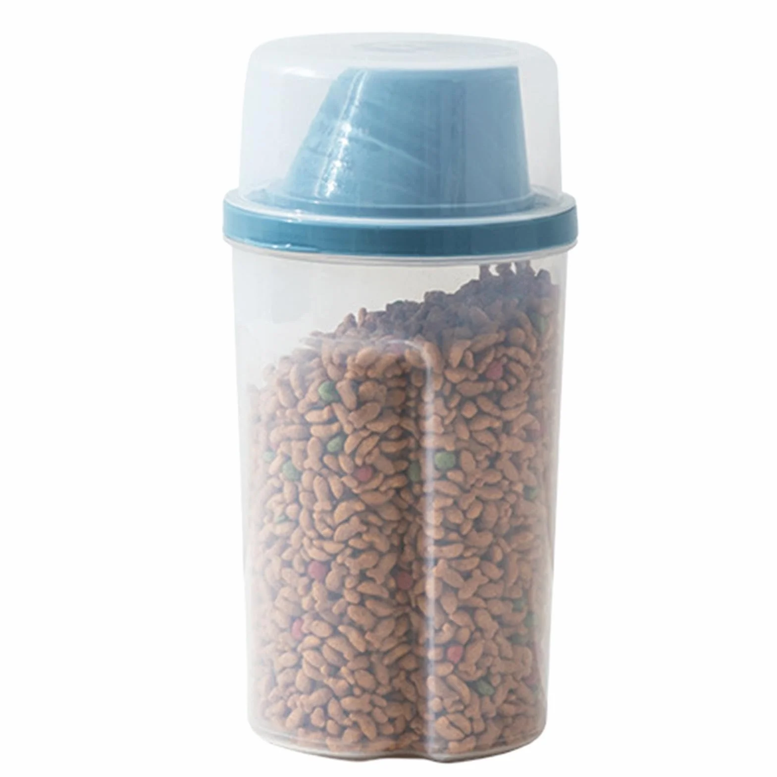 Contenedor hermético de almacenamiento para alimentos para mascotas, dispensador de aperitivos para cachorros de 1000 ml, perfecto para almacenamiento de alimentos secos en casa, viajes y