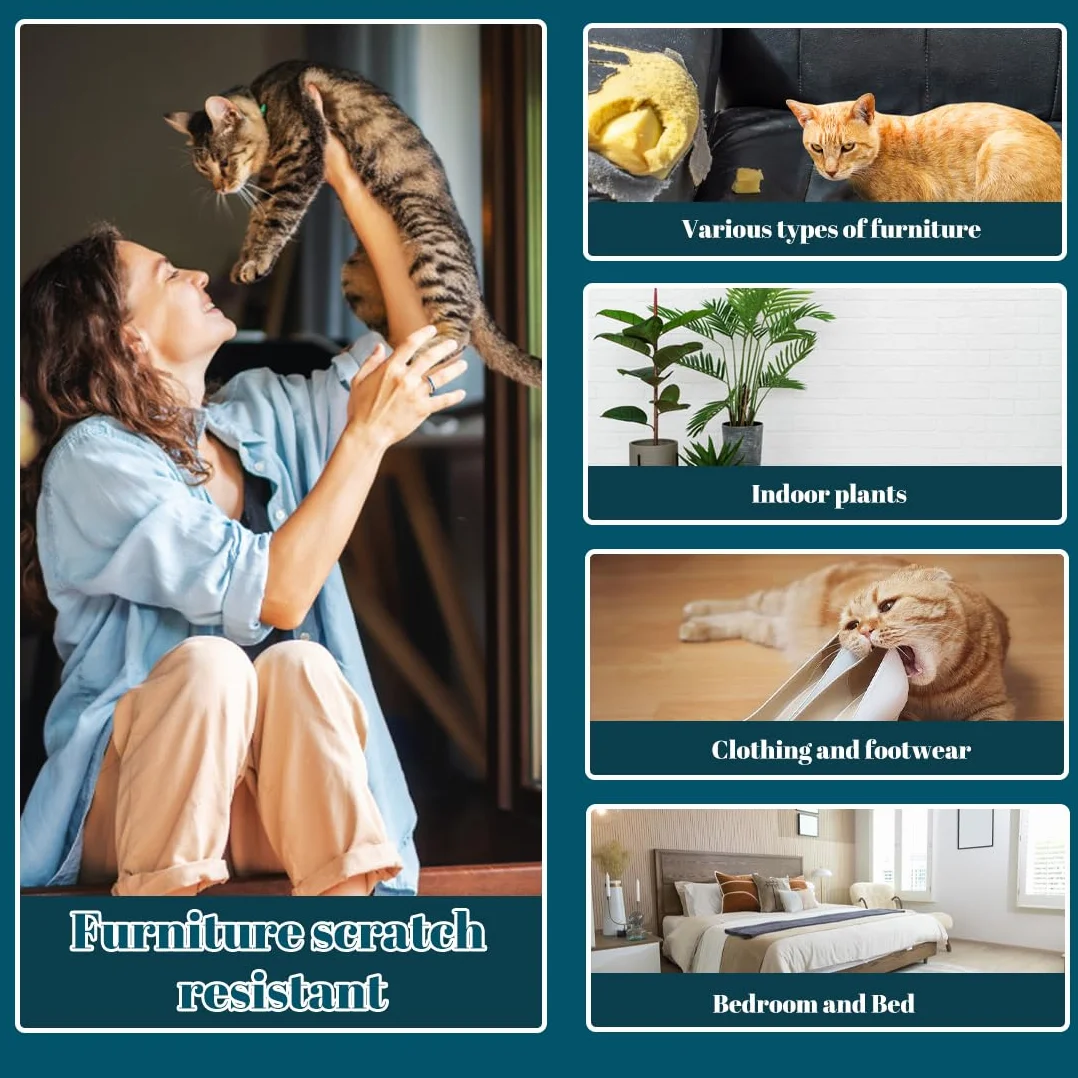 EIHI Spray Repelente Gatos,Spray Antiarañazos Gatos,Spray Ahuyentador para Gatos para Proteger Sofá y Muebles,Ideal para Uso Indoor y Outdoor con Gatos y Gatitos(120ML)