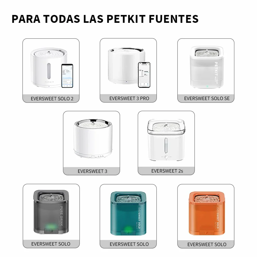 PETKIT Elemento de Filtro 3.0, 5 Piezas para Bebederos 2.0 & 3.0 & CYBERTAIL Fuente,Filtración Más Fuerte