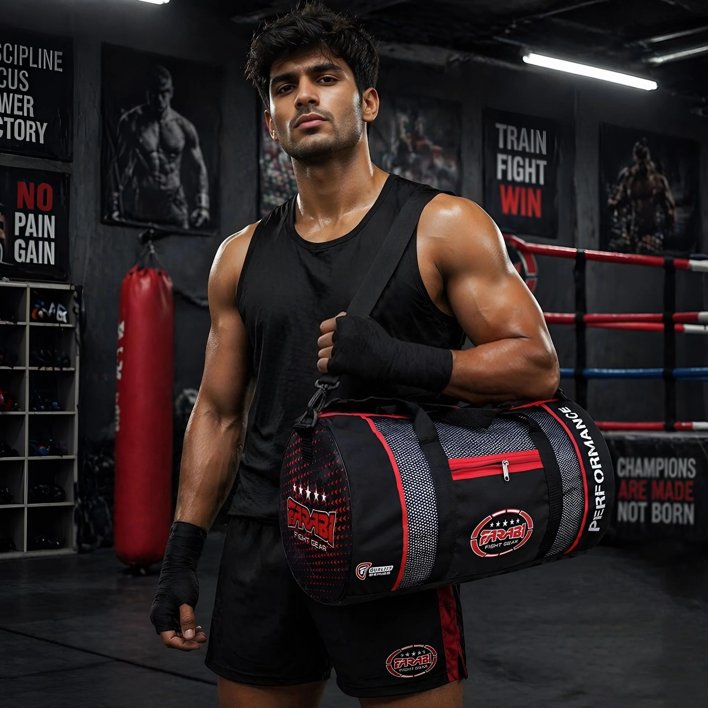 Farabi Sports Bolsa de Gimnasio Artes Marciales Mixtas Boxeo Equipo de Entrenamiento