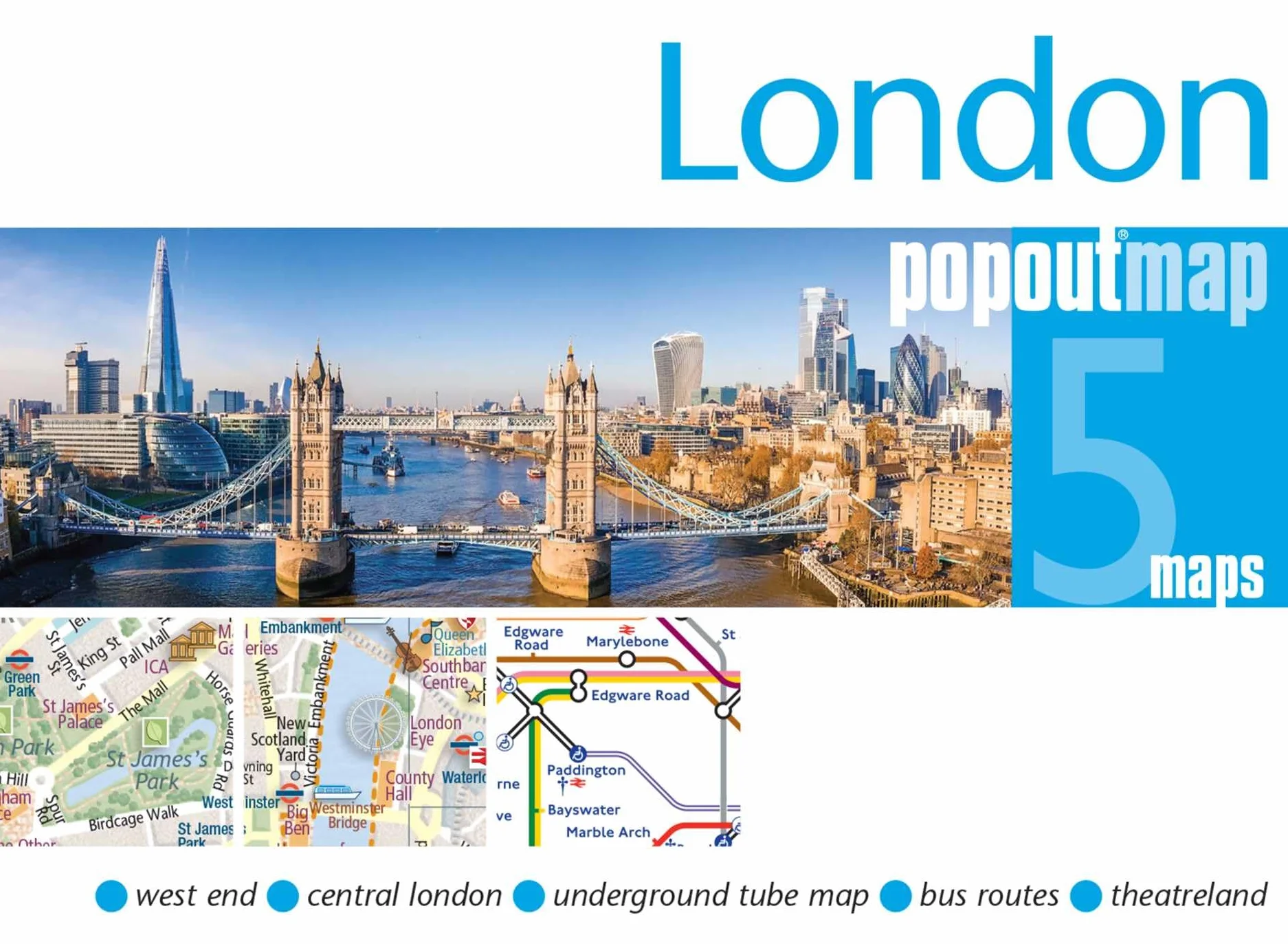 London PopOut Map - kieszonkowa mapa Londynu
