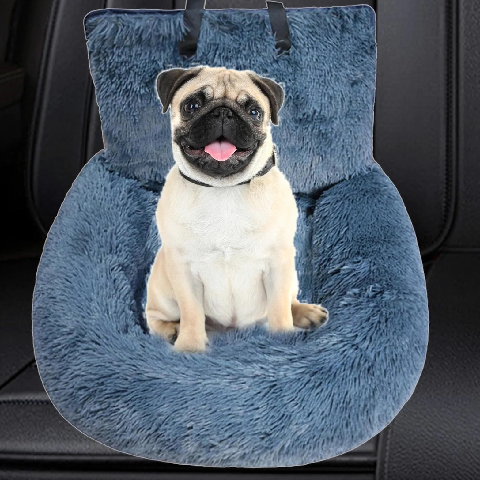 Asiento de coche para perros de algodón,Asiento de coche portátil para | Cama para asiento de seguridad para perros de felp