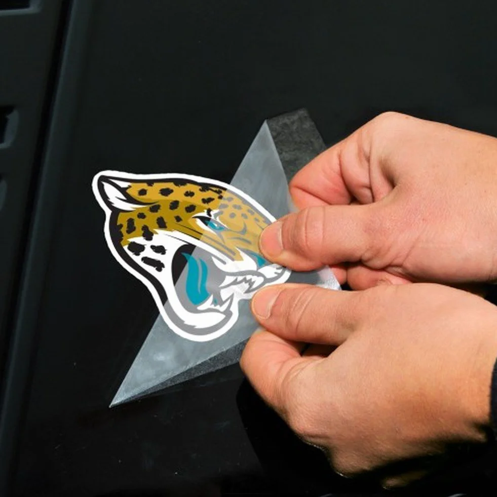 Wincraft NFL Jacksonville Jaguars Calcomanía 4 x 4 Pulgadas Negro