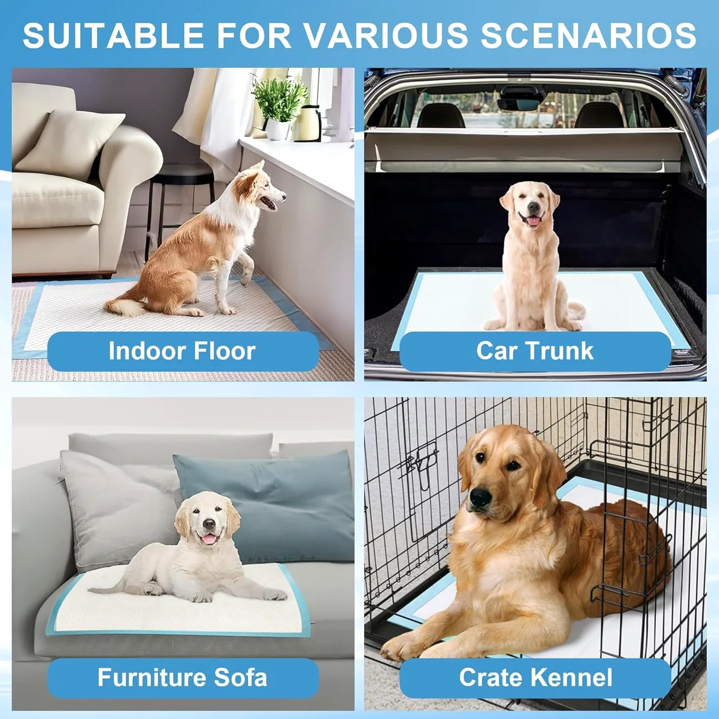 Almohadillas para orina de cachorros para perros de 31 x 47 pulgadas (100)