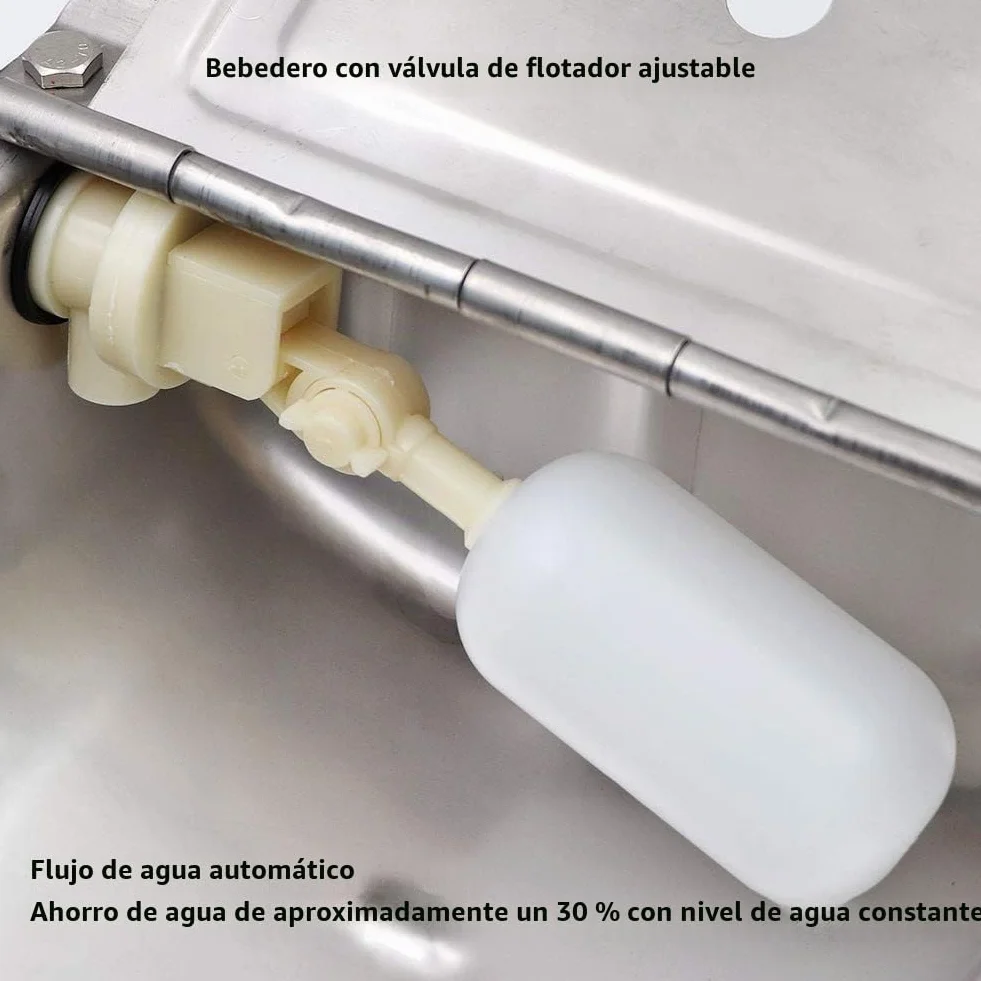 Automático Acero Inoxidable Ganado Cuenco Mascotas Bebedero con Válvula de Flotación Comederos y Bebederos para Caballos Cabras Perros Cerdos