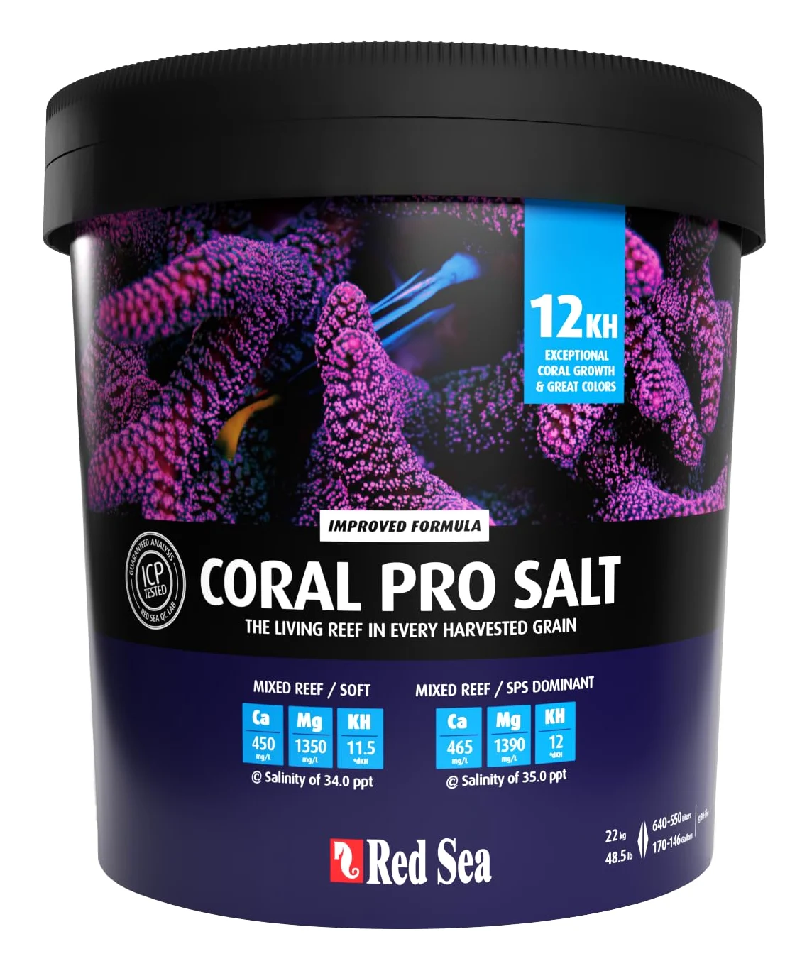 Red Sea Fish Pharm ARE11230 Coral Pro Sal Marina para Acuario, 175 galones