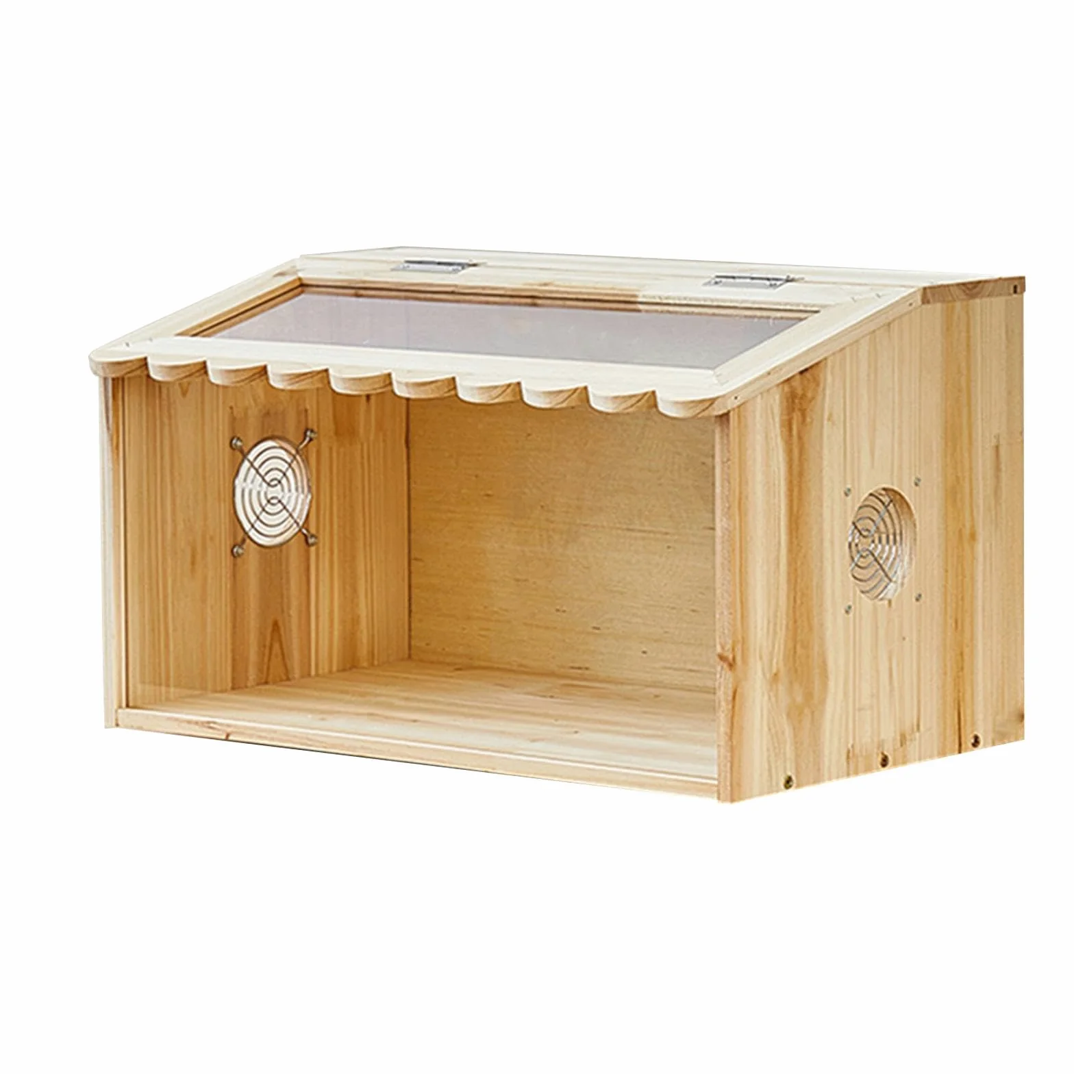 Harilla Criadero de con panorámica, Ligero y de fácil Acceso. Jaula de Madera para codornices, y hámsteres, Longitud 60 Cm