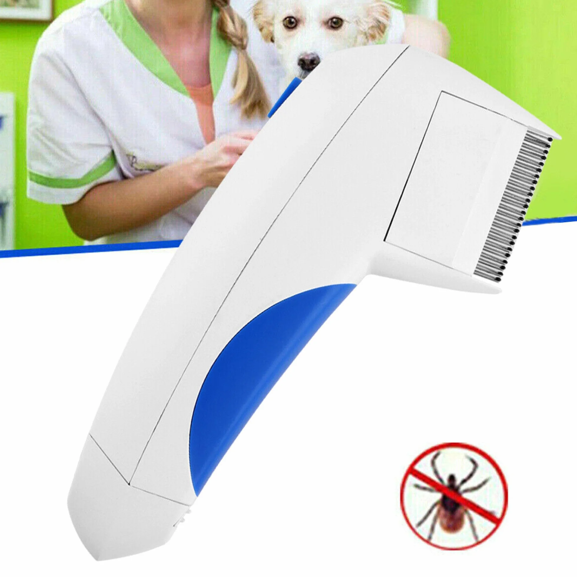 Peine eléctrico antipulgas para gatos y perros, peine de aseo de mascotas, herramientas para eliminar piojos, matar pulgas huevos, eliminar pulgas eficientemente para gatitos, cachorros, cepillo de