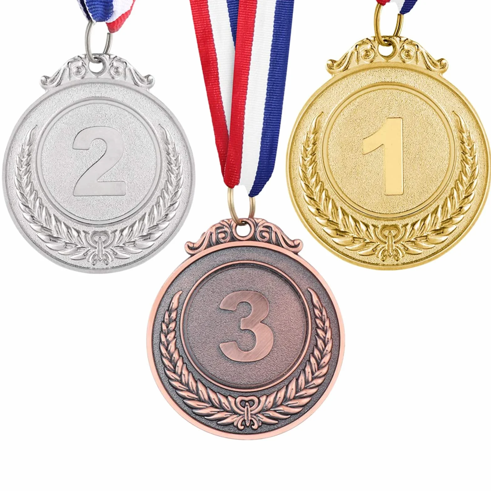 WANGCL Medallas de bronce plata oro 3 piezas Olímpicas para niños deporte competencia