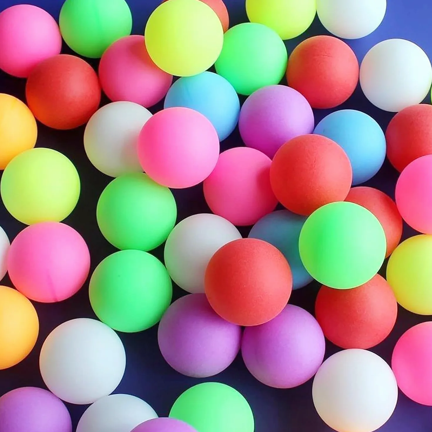 Pelotas de Ping Pong 50 Piezas 40 mm Plastico Estándar Mezcla de Colores