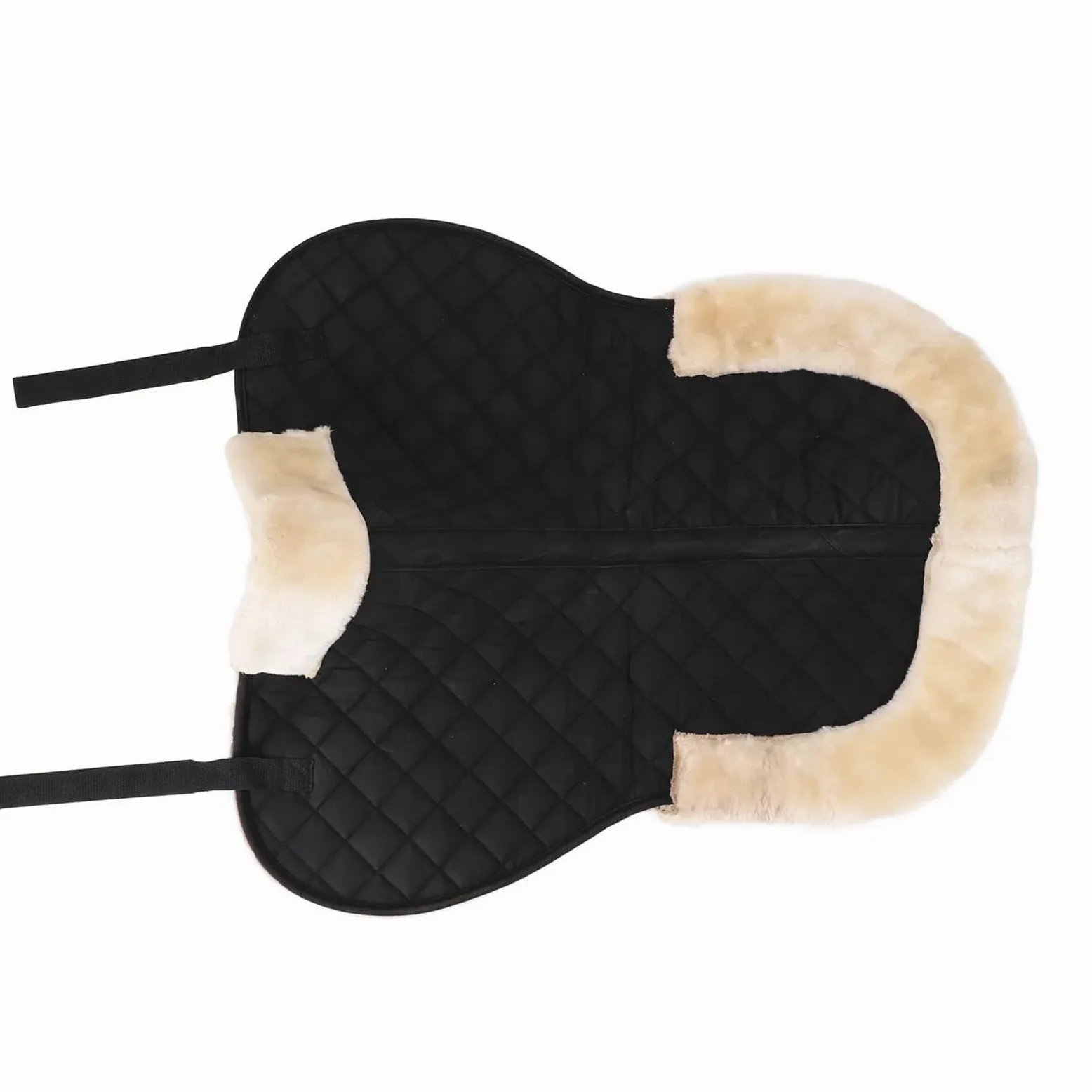 Almohadilla para Silla de Montar, Media Silla de Montar Poliéster Lana sintética Antideslizante Transpirable Absorbe la Humedad for Montar a Caballo