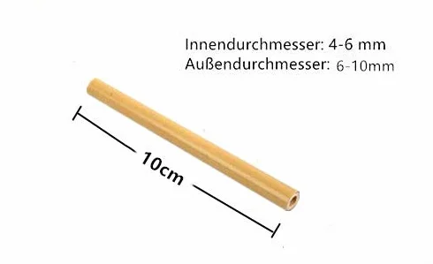 50 tubos de bambú de 10 cm de longitud para construir uno mismo, reutilizables, para casa de insectos, hotel de abejas silvestres, abejas silvestres, hotel de abejas silvestres