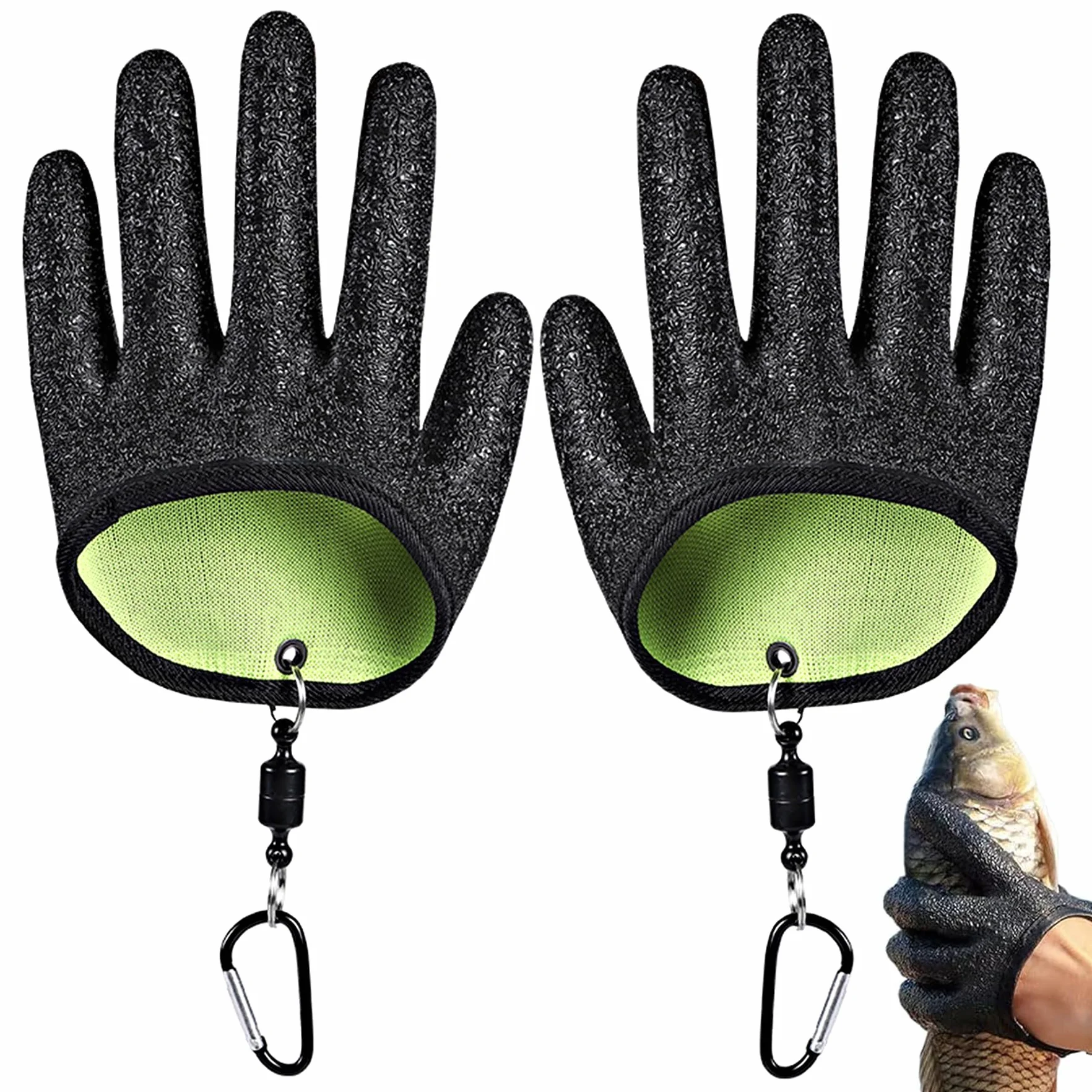 Guantes de Pesca Impermeables Anticortes con Cierre Magnético