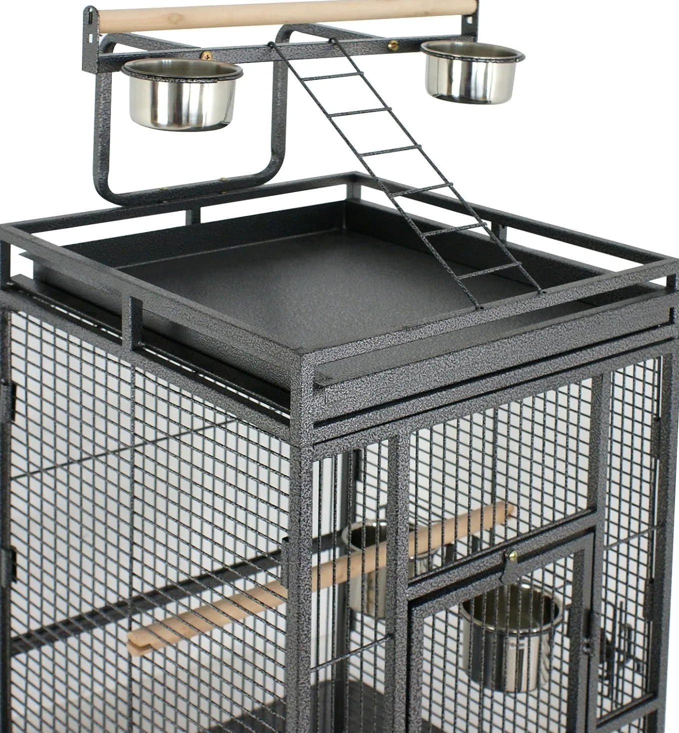 Jaula para Pájaros, Transportín Versátil para El Hogar Y Los Viajes, Fácil De Guardar, Ideal para Cacatúas, Loros, Periquitos, Cotorras, Cotorras, Palomas Y Otras Aves Black