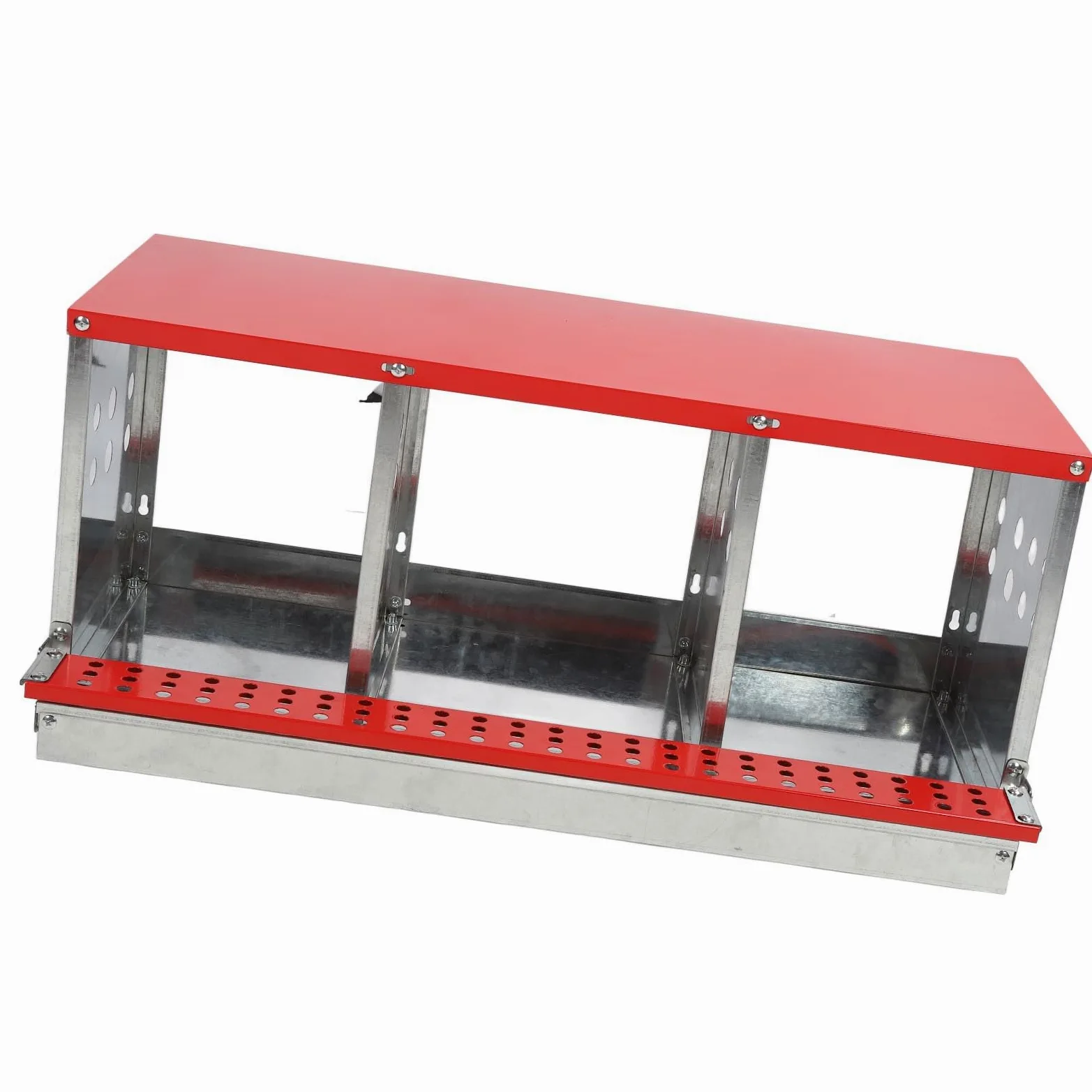 Nido para Gallinas, áreas de Anidación Más Grandes, Fácil Recolección de Huevos, Resistente y Ventilada, Placa de Hierro Galvanizado, 84x33,2x38,8 Cm, para Gallinas Ponedoras y