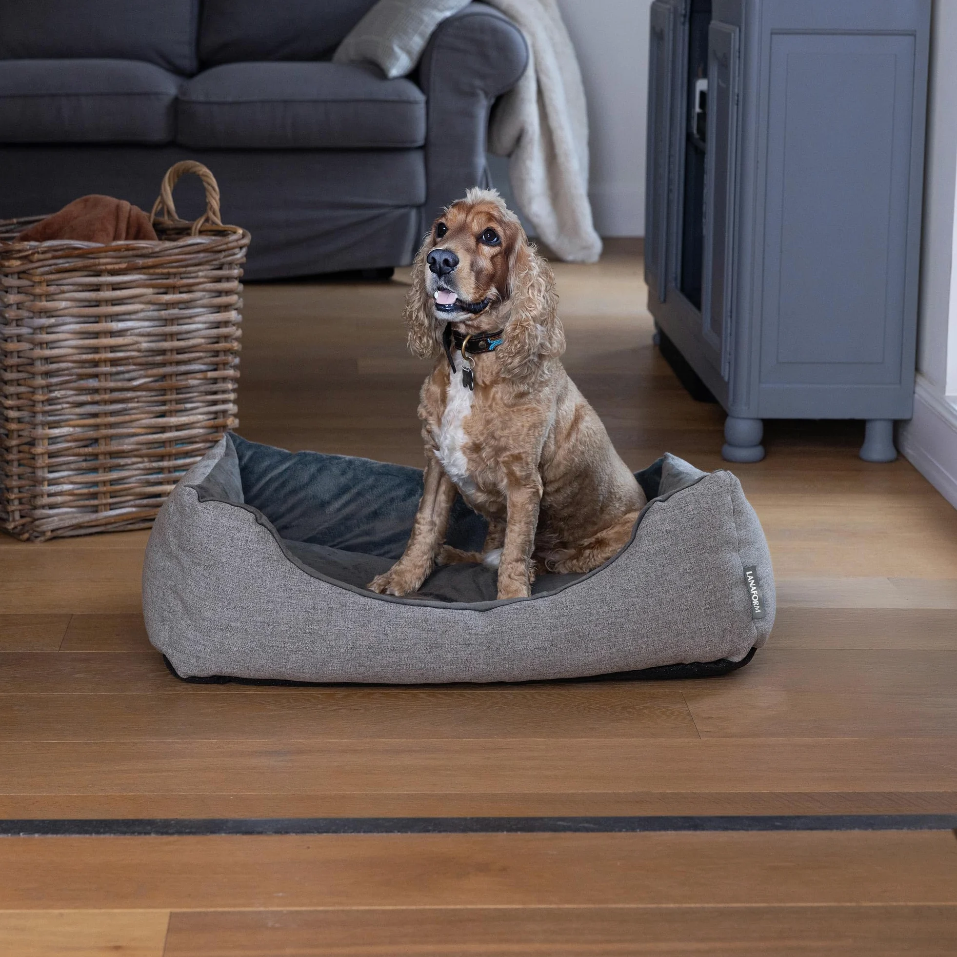 Heat Nest - Cama Calefactable Perro Gato - Cama Térmica Mascotas - Cojín Calor 3 Niveles - Nido Invierno Waterproof - Detección Inteligente Presencia – Cesta Lavable Suave Confort