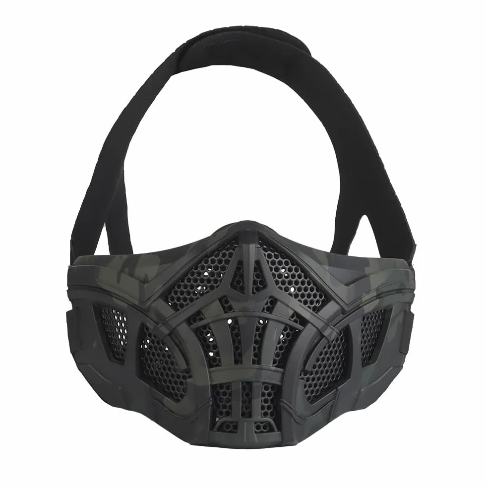 Jungle Leopard Máscaras de Media Cara Tácticas para Paintball Airsoft Caza