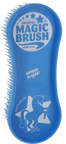 Kerbl Original Magic Brush - Juego de 3 cepillos para caballos, cuidado de caballos, cepillo de masaje, jellyfish