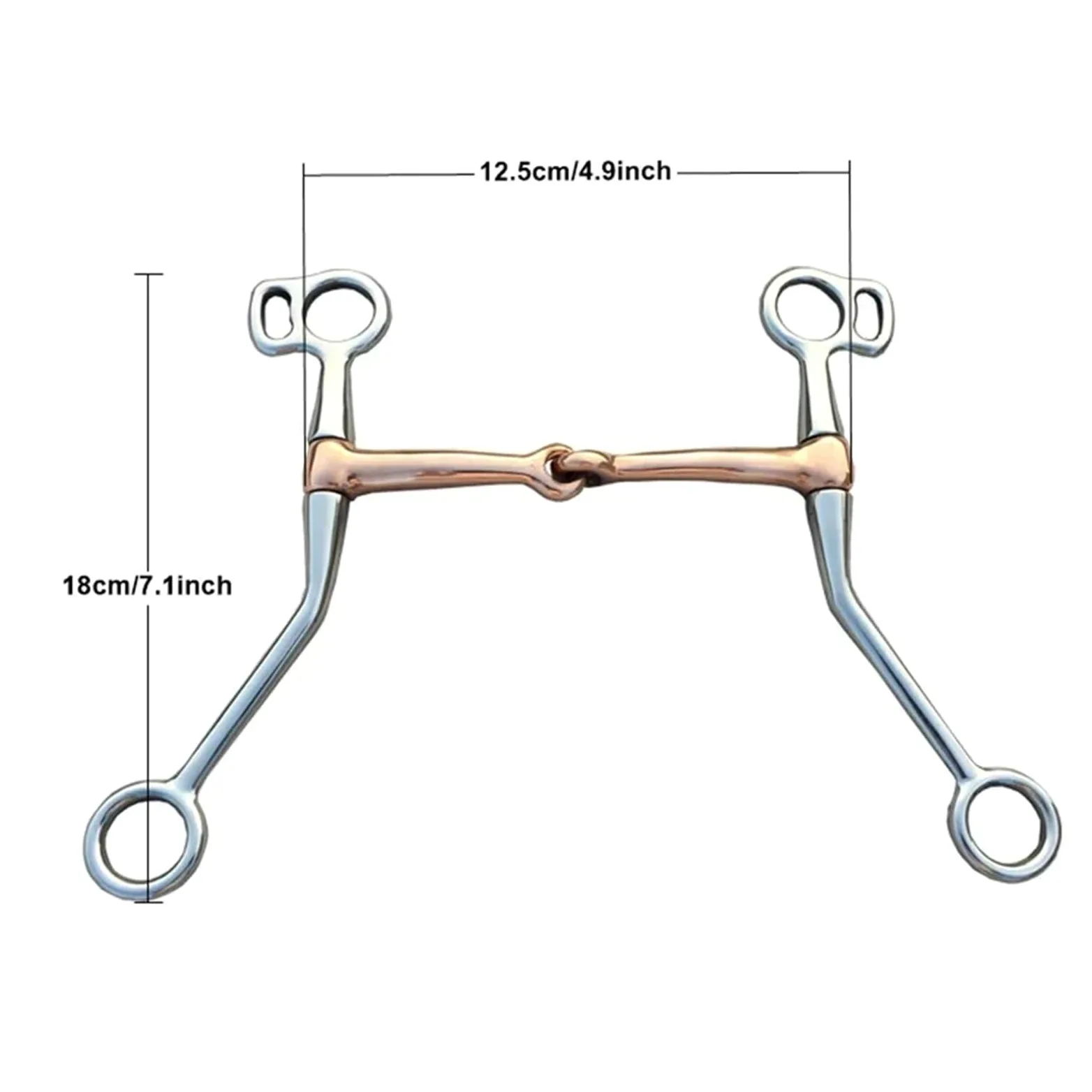 Caballo bit Broca de Caballo de Acero Inoxidable, Broca de Serpiente for mejillas Completa, Tachuela de Caballo de Boca de Cobre, 1 ud.