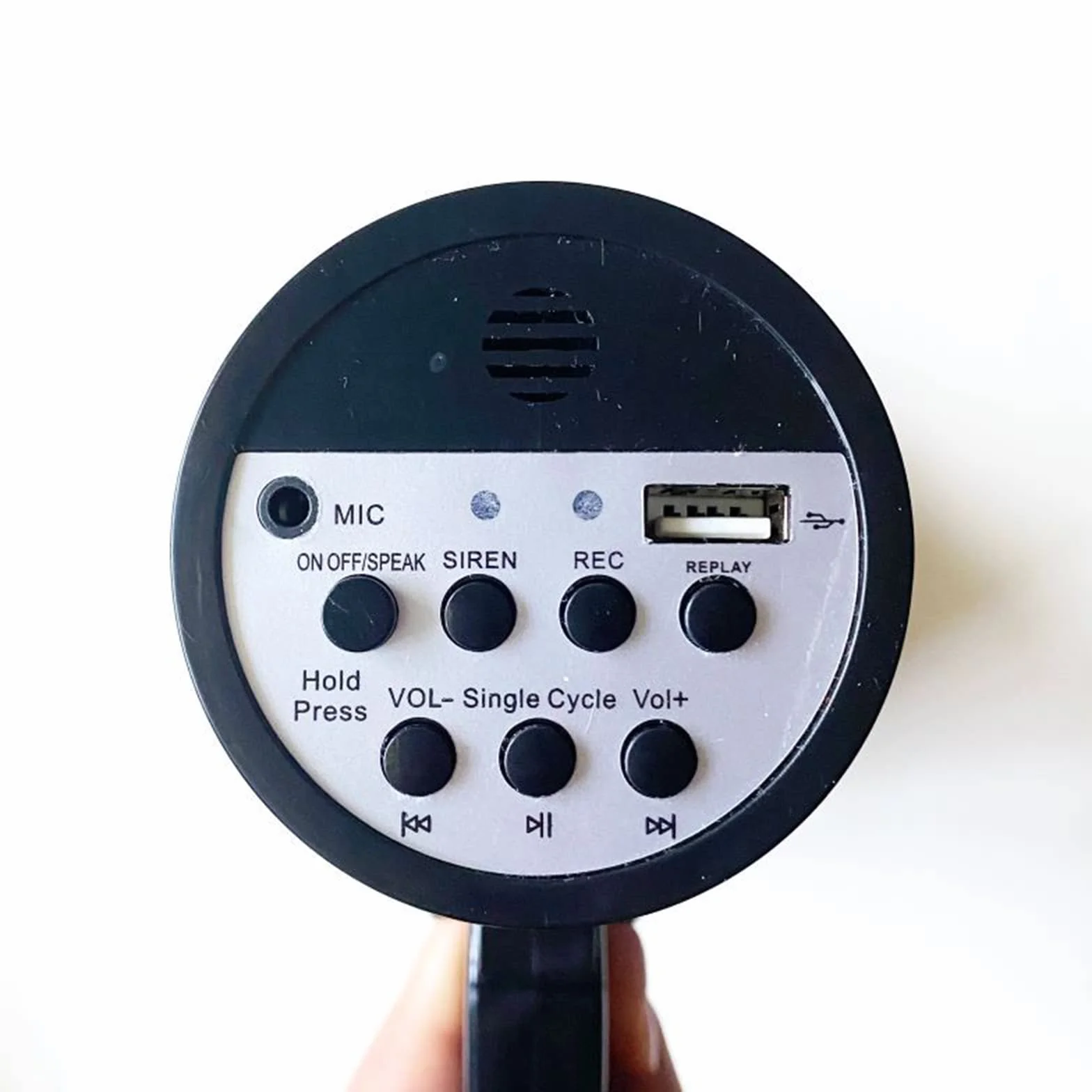 FAMKIT Altavoz megáfono portátil Bullhorn con micrófono desmontable USB