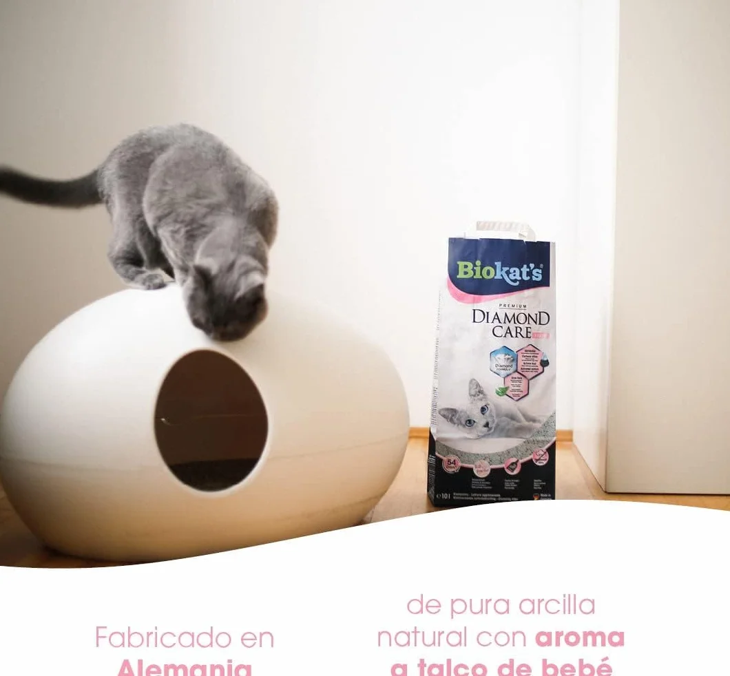 Biokat's Diamond Care Fresh, con fragancia - Arena fina con carbón activo y aloe vera 1 saco (1 x 10 l)