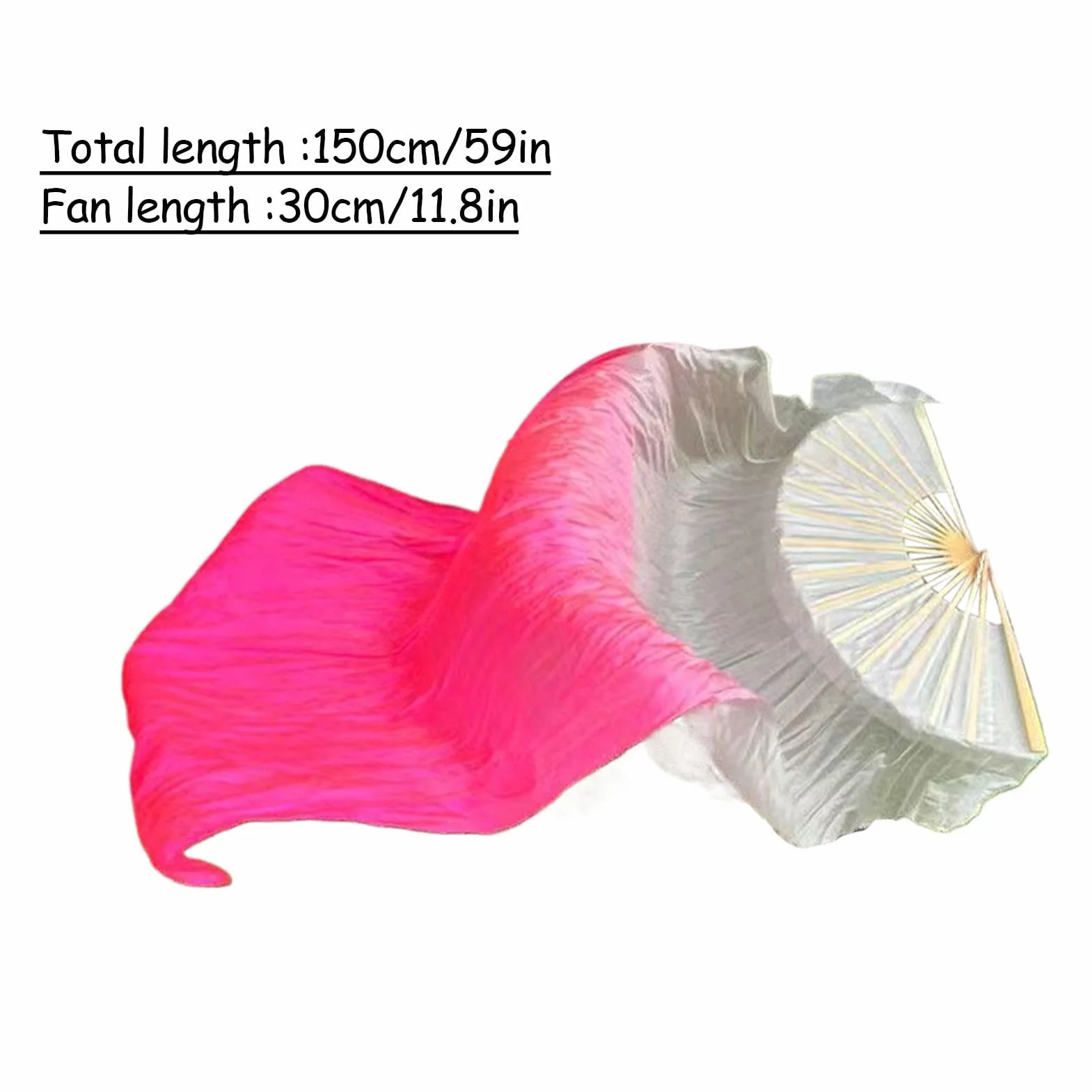 Silk Veil Fans, Chinese National Dance Fan Set, Flowing Performance Flag Fans for Dancers