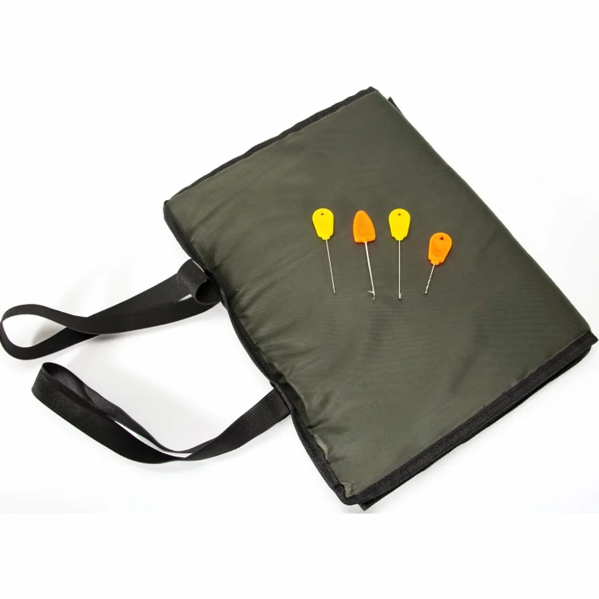Alfombrilla plegable para pesca de carpas, 4 piezas, con agujas de cebo