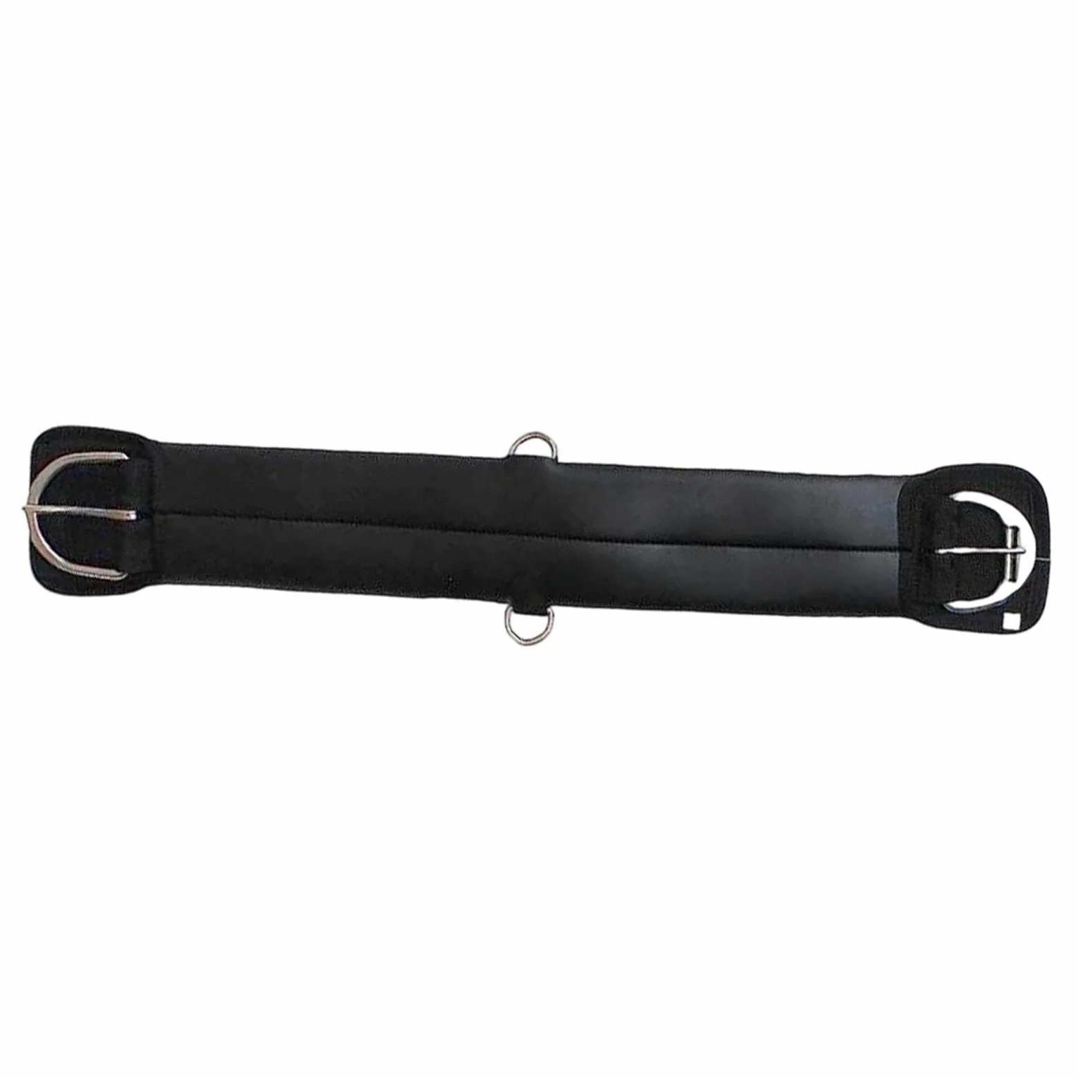 Cincha de Acero Inoxidable para Caballos con Correa Recta, Cincha Corta de para Competición, Entrenamiento Y Calentamiento.