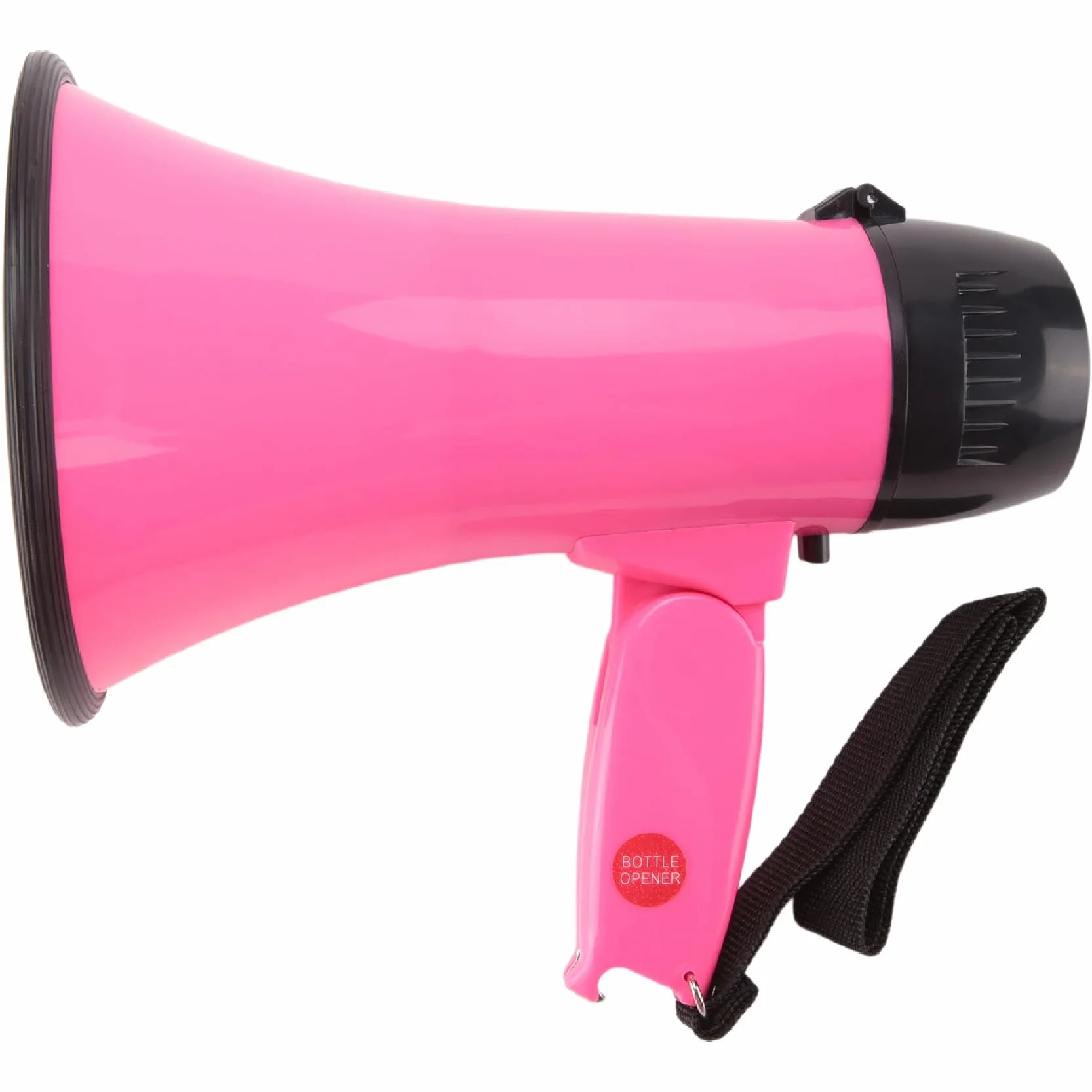 Altavoz Megáfono PA Bullhorn 25W Sirena Grabadora Voz Abrebotellas Rosa