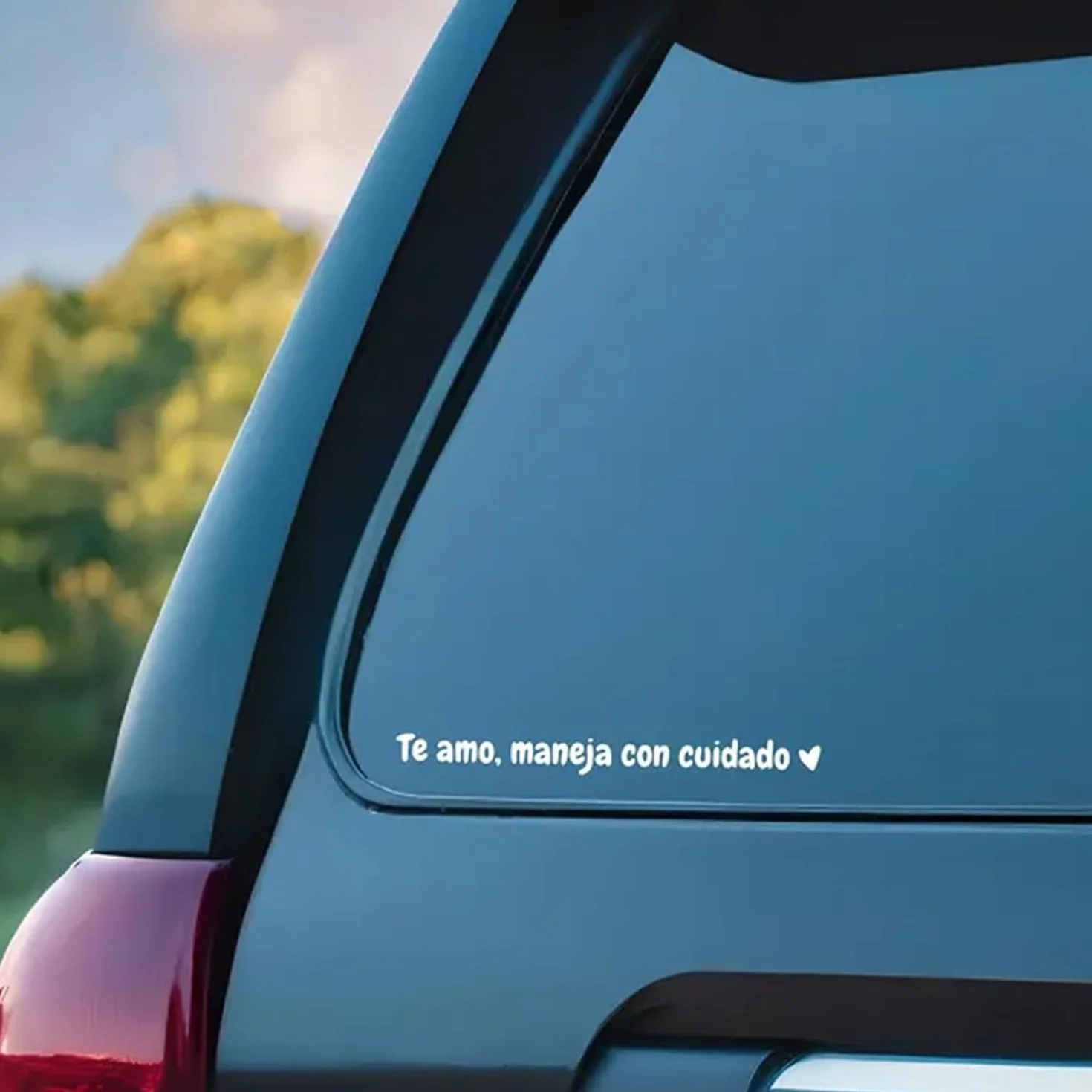Calcomanías inspiradoras Te amo maneja con cuidado para espejo retrovisor impermeable ventana coche negro 5 unidades