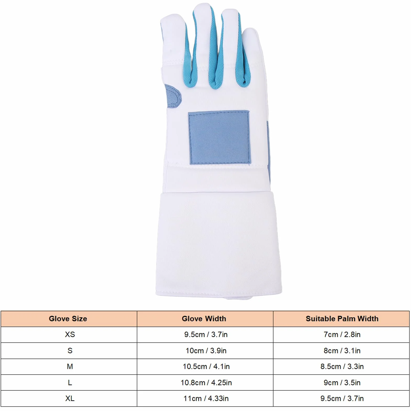 Guantes de esgrima para espada, florete y sable, tejido de punto, lavables, profesionales, talla S