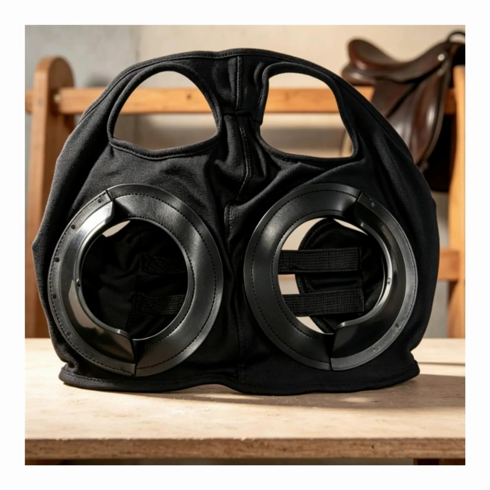 Máscara Facial de Caballo con Capucha, Equipo de Animal for protección de la Cabeza y la Cara, 1 ud.(Fly Mask with Fringe)