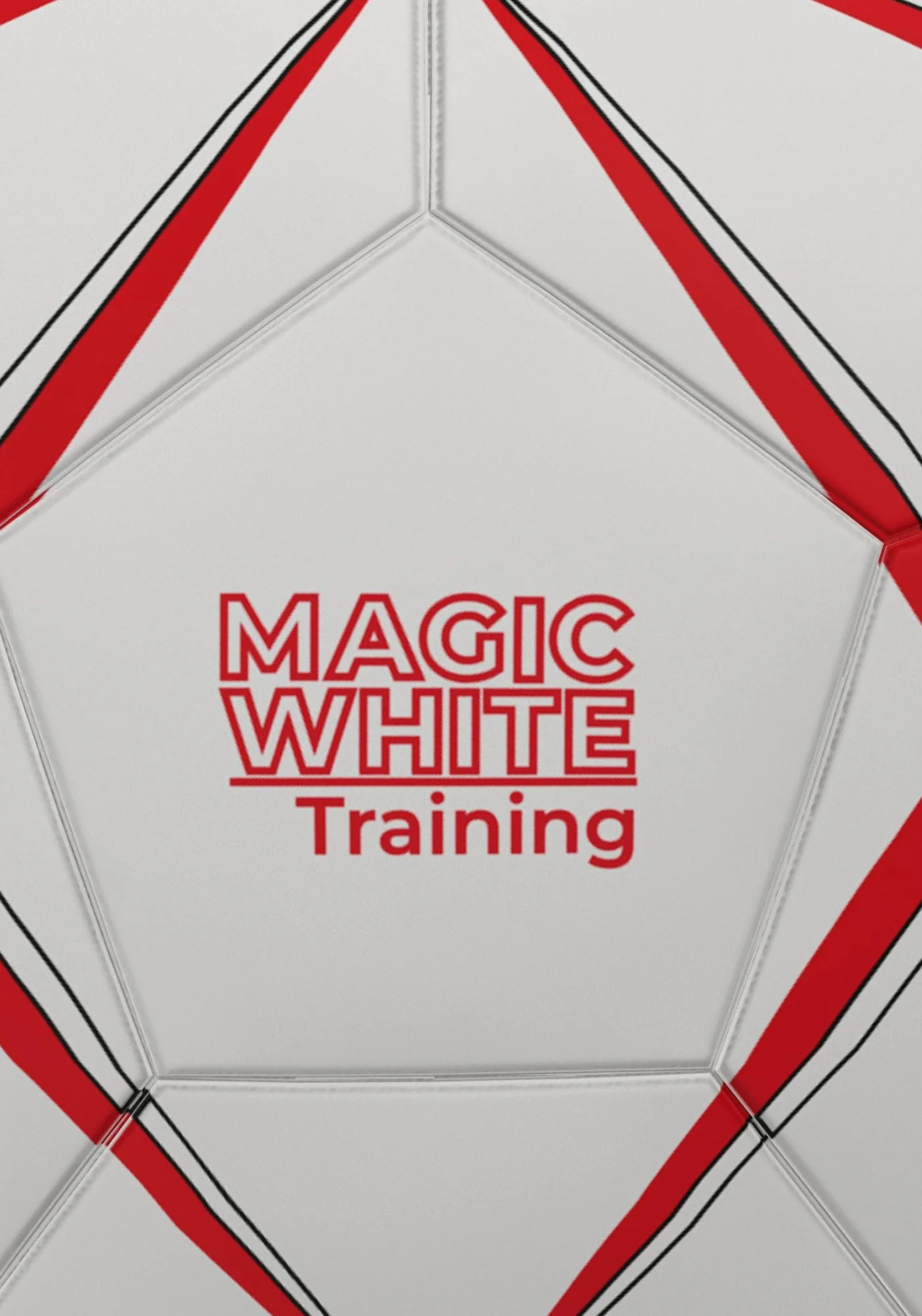 Erima Balón de Balonmano Magic White Training Blanco/Rojo