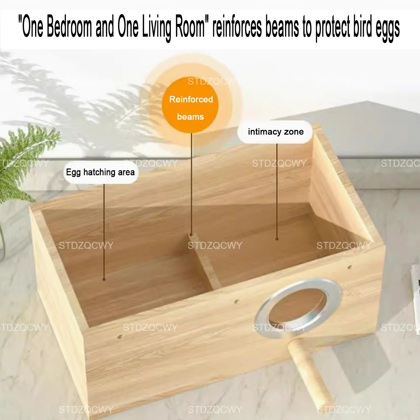 Caja Nido Resistente, Caja Nido para Periquitos, Caja Nido para Pájaros, Jaula, Casa De Madera, para Agapornis Pinzones, Periquito Cacatúa, Loro Conure, Planeador del Azúcar, Ardilla, Rata, Pinzón