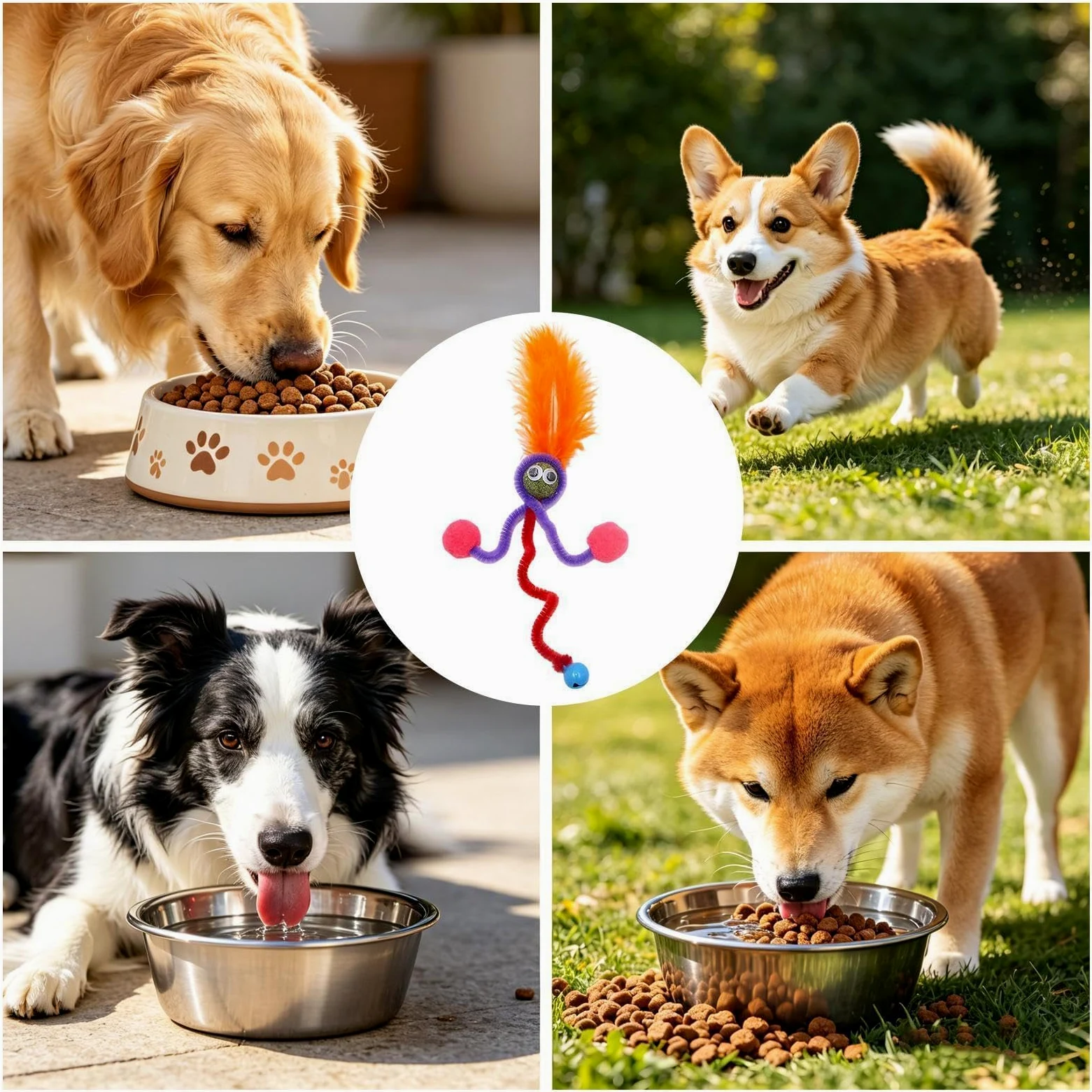 Soporte elevado para cuencos para perros con base antideslizante para perros grandes, comedero duradero para mascotas para uso en interiores y exteriores, ideal para cocina, balcón, patio, patio