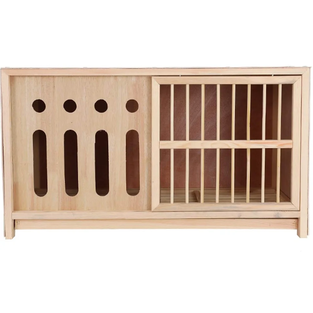 Transportín para pájaros a Prueba de Humedad - Jaula de Pino Natural Semi-sombreada para Palomas, 80x40x45 cm - Hogar Duradero, Espacioso y cómodo para Tus Amigos emplumados