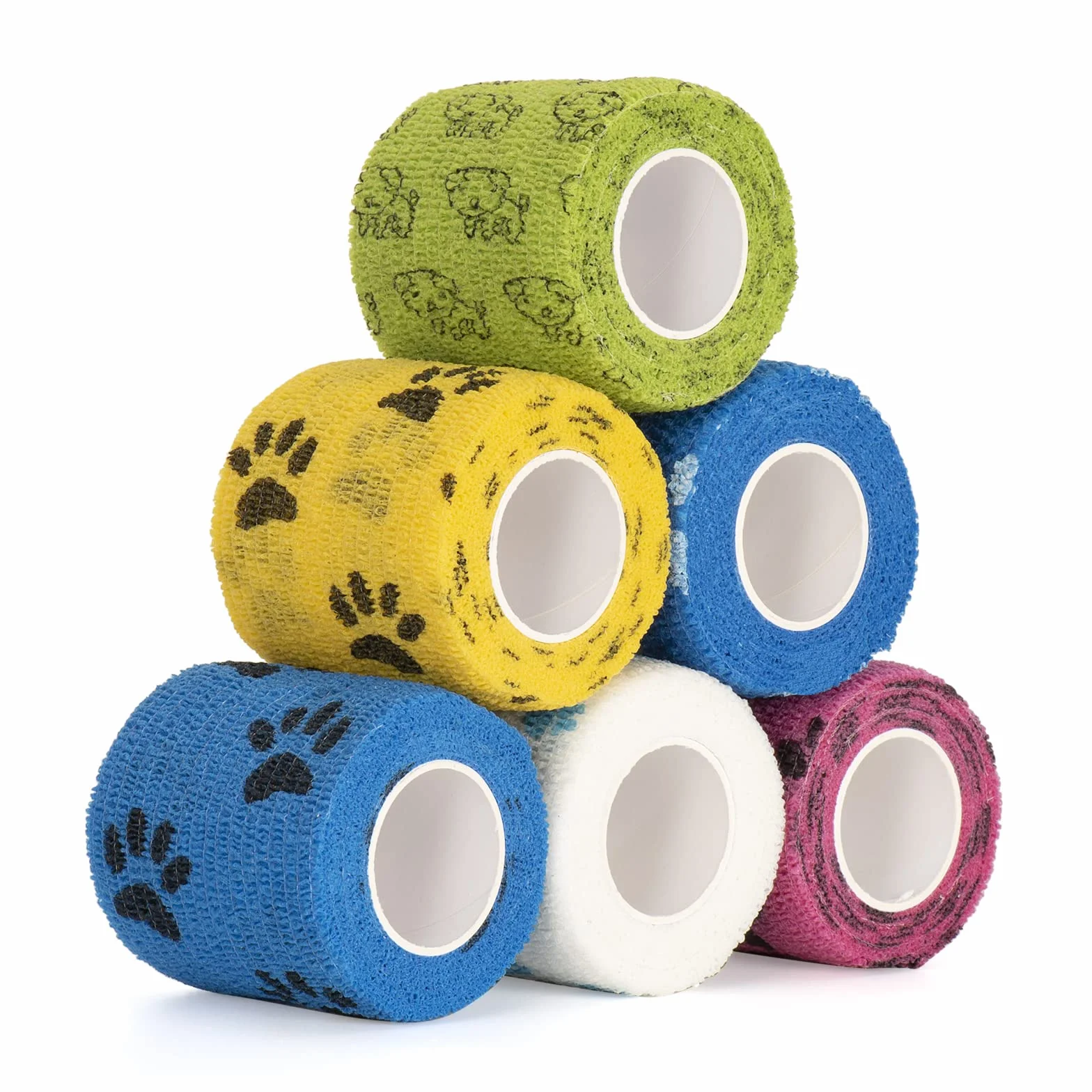 Vendaje Adhesivo Deportivo 5cm x 4,5m Cinta Cohesiva Autoadhesiva para Primeros Auxilios, Dedos, Muñecas, Tobillo